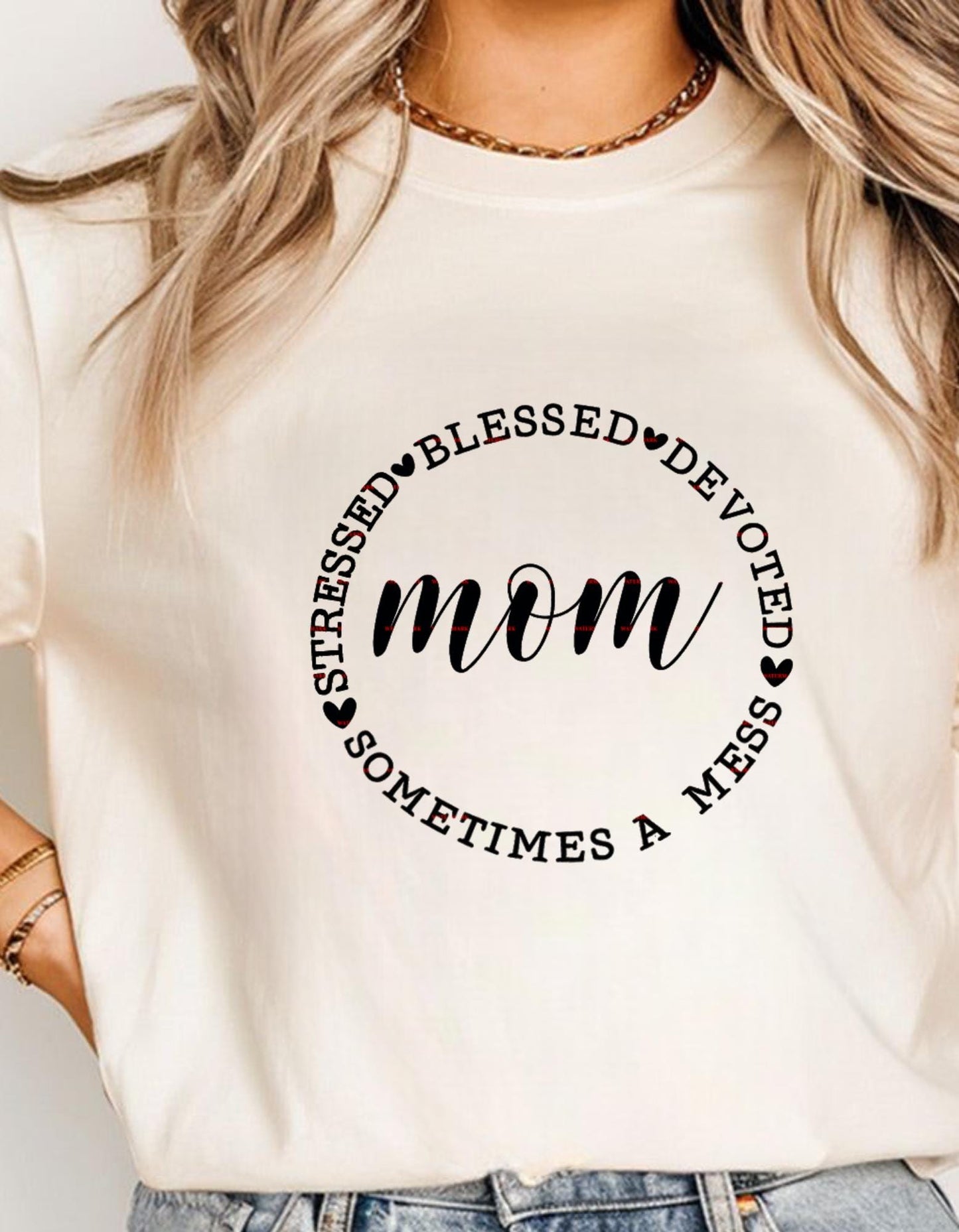 Stressed Blessed Devoted Mom PNG, Motherhood Quote Design, Mom Life Shirt Sublimation, Funny Mom Clipart, Mother’s Day Gift, Gift for mom