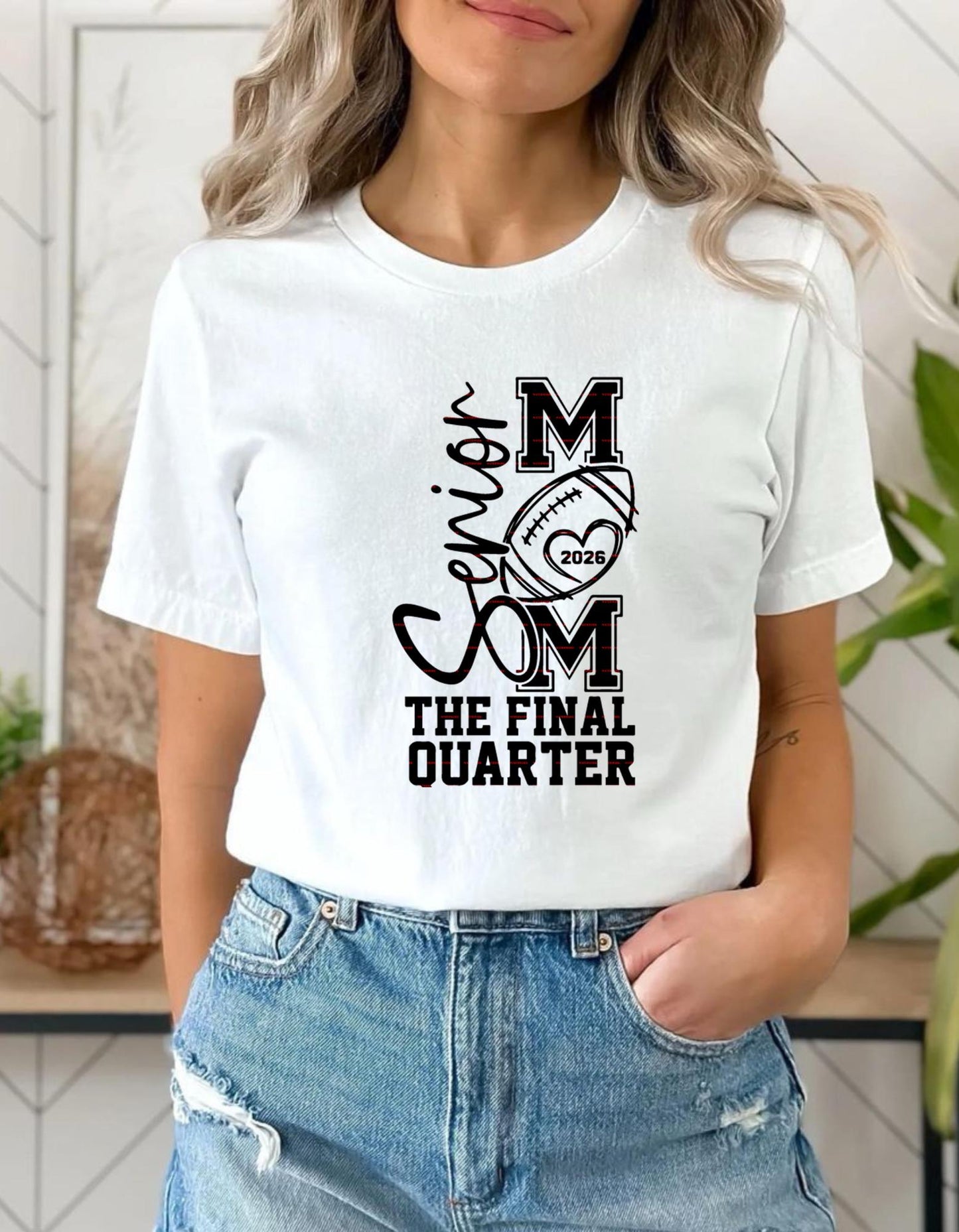 Senior Football Mom SVG 2026, The Final Quarter SVG, Senior Year Football Shirt Design, Football Mom SVG Cut File, Game Day Sport Mom svg