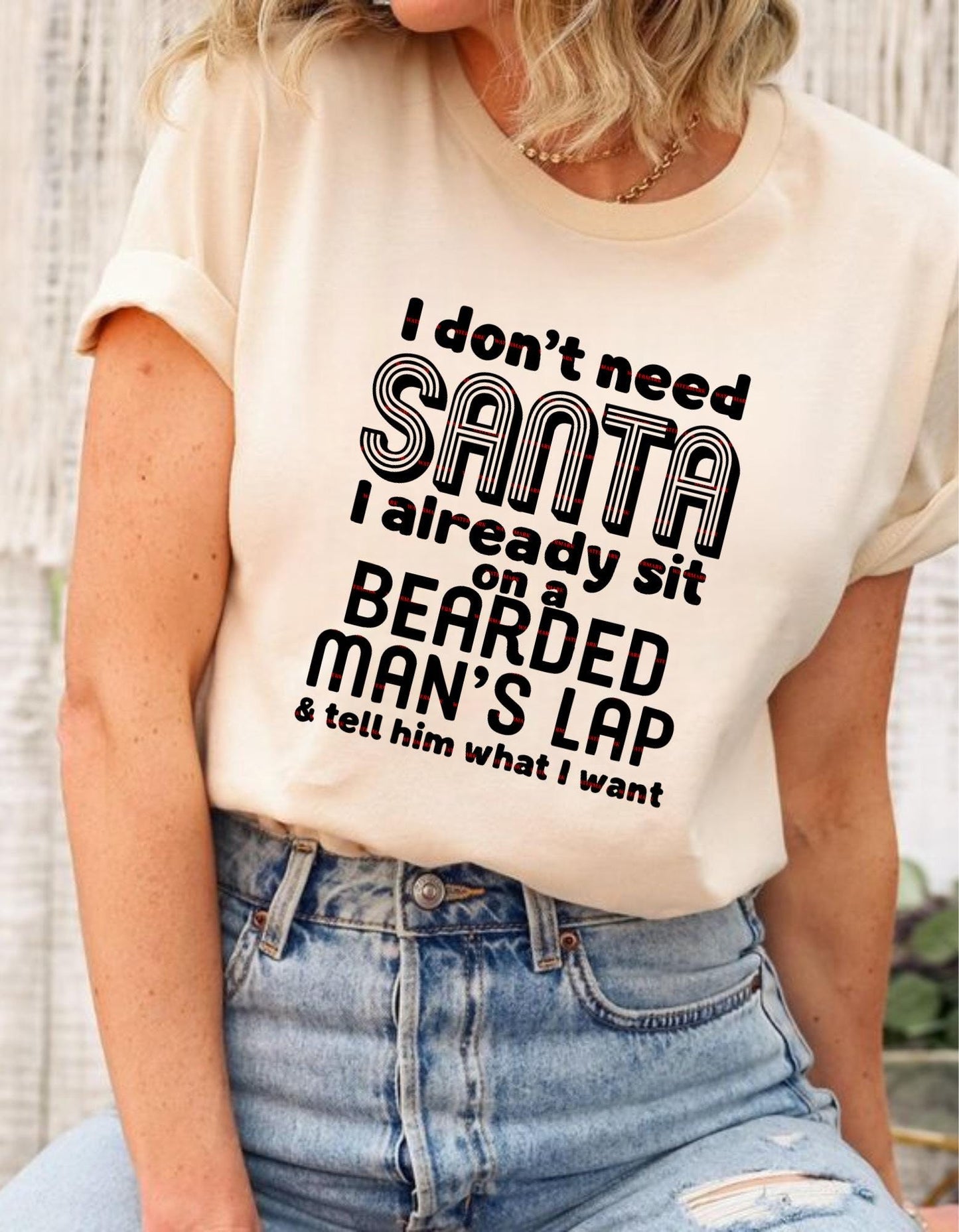 Funny Christmas Quote SVG, I Don’t Need Santa Bearded Man Humor Shirt Design, Adult Holiday Sublimation, Naughty Xmas SVG, Sassy Gift Idea