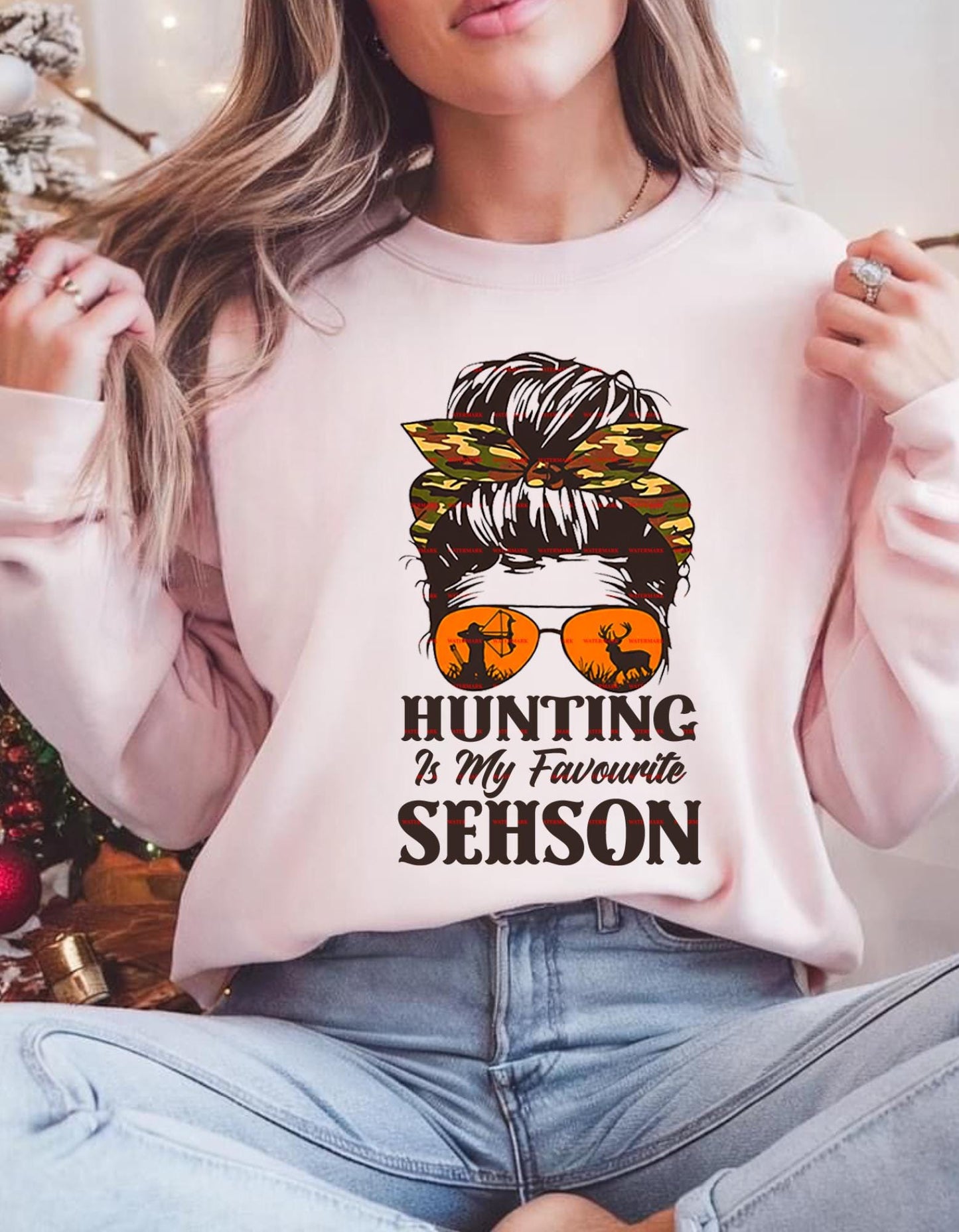 Hunting is my favourite season shirt Png file, Bow Hunter Girl Camo Sublimation Design, Deer Hunt Lover Graphic, Country Hunting Shirt PNG
