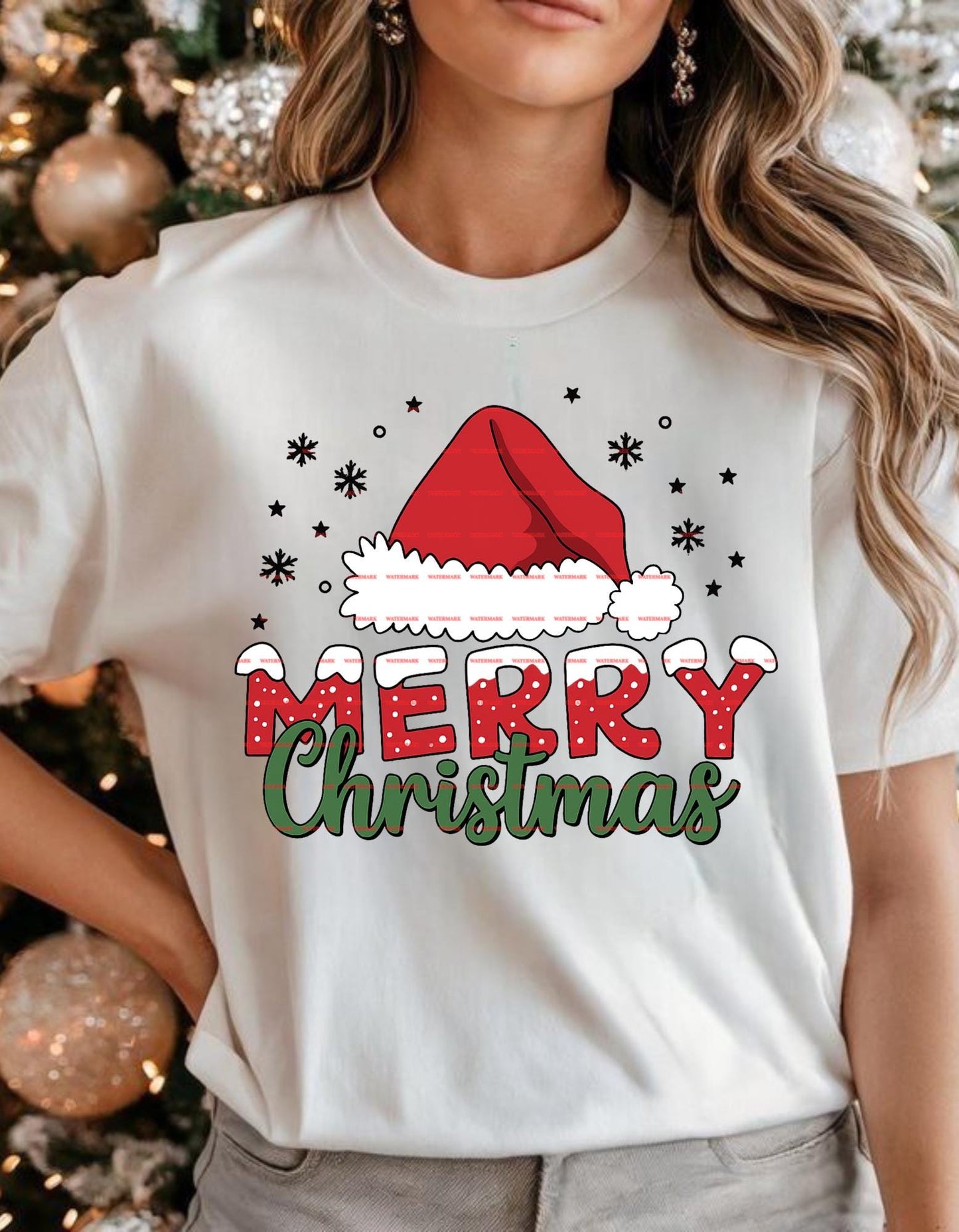 Merry Christmas PNG, Santa Hat PNG, Cute Holiday Quote Design, Festive Sublimation, Winter Clipart, Gift for 2025 Christmas Inspired Pngs