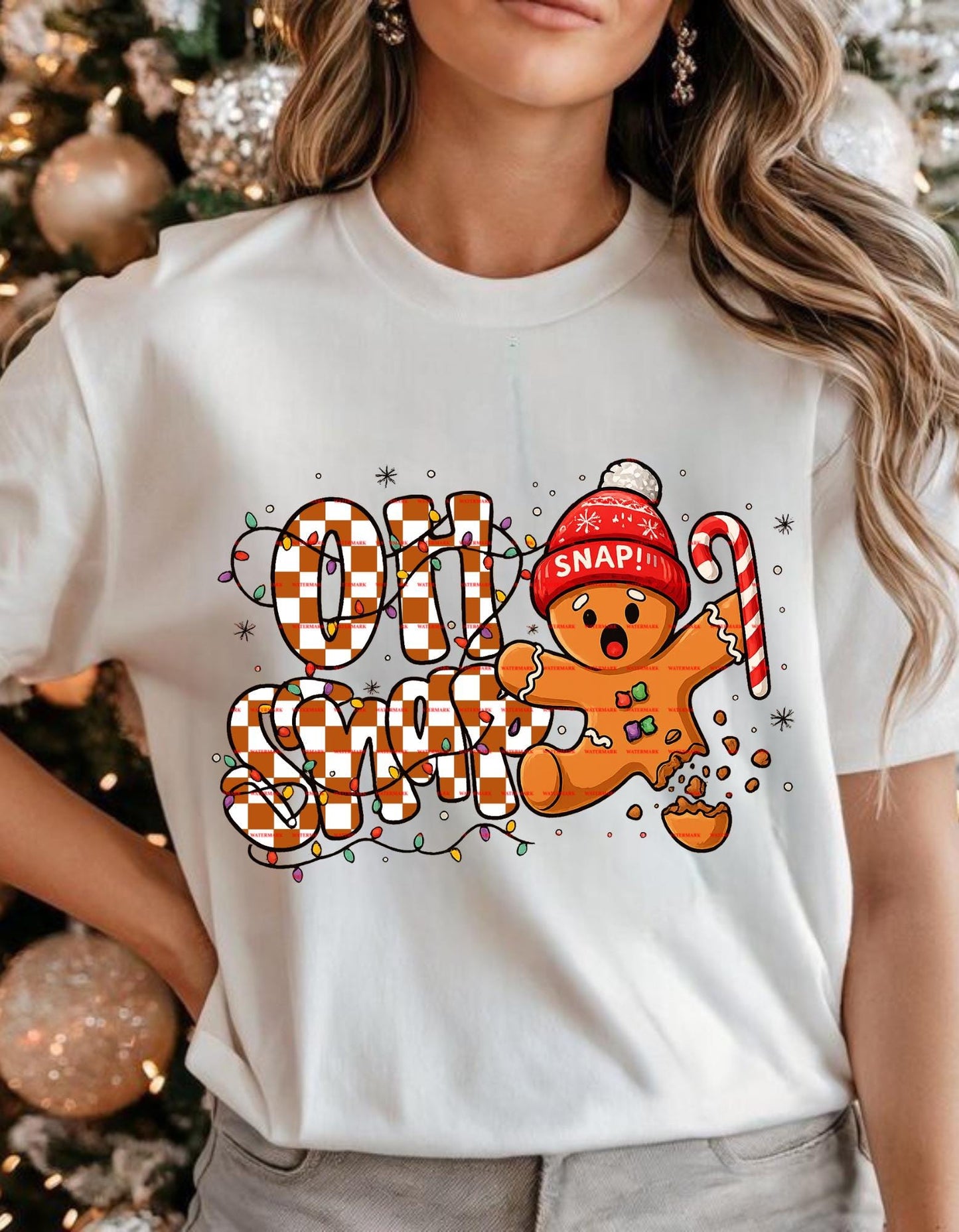 Oh Snap Gingerbread Christmas Png, Funny Cookie Holiday Design, Cute Xmas Shirt PNG, Christmas Lights Sublimation, Fun ideas, Funny shirt