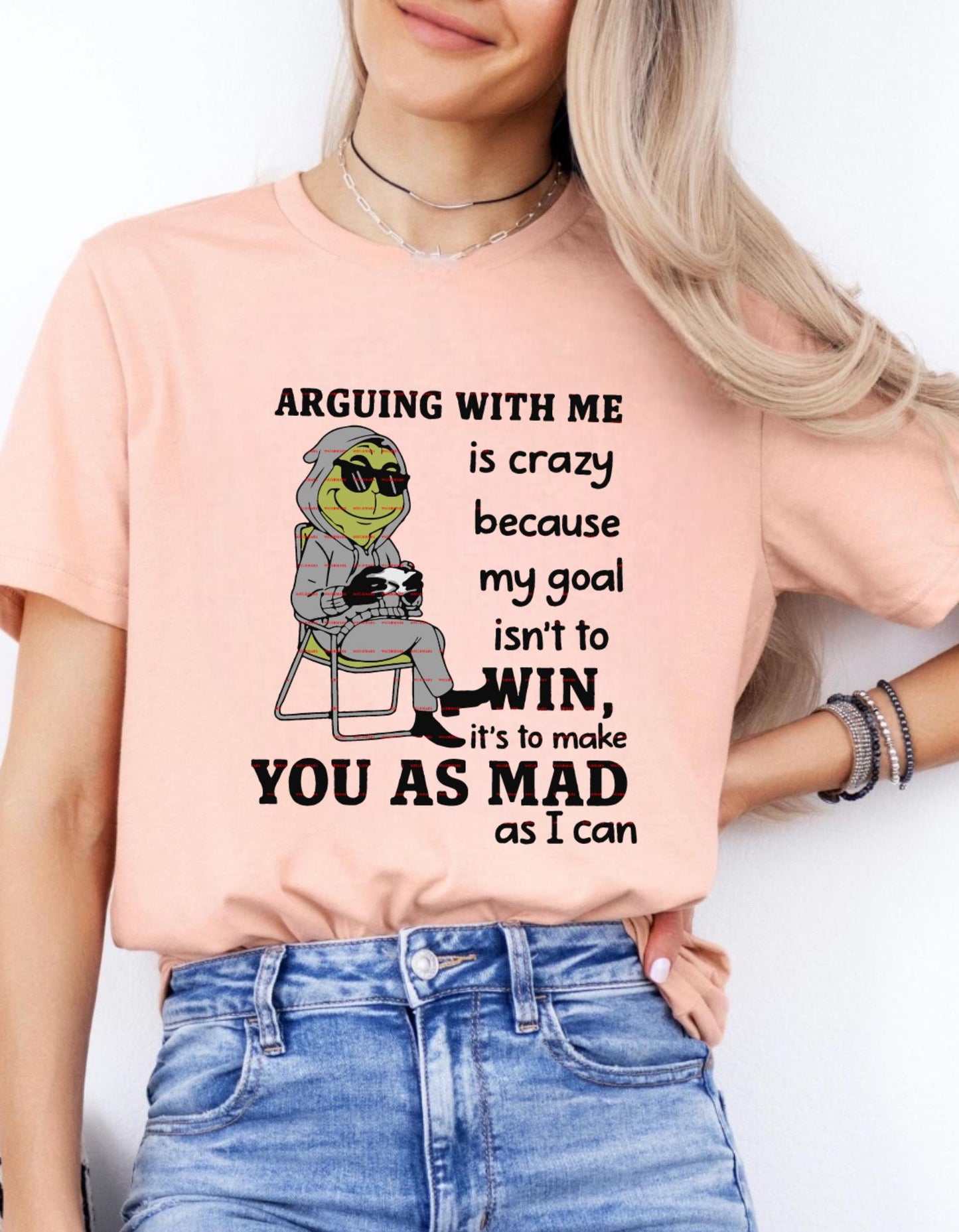 Funny Arguing Shirt, Sarcastic Humor Tee, My Goal Isn’t to Win It’s to Make You Mad Shirt, Snarky Attitude Shirt, Sassy Graphic Tee Gift