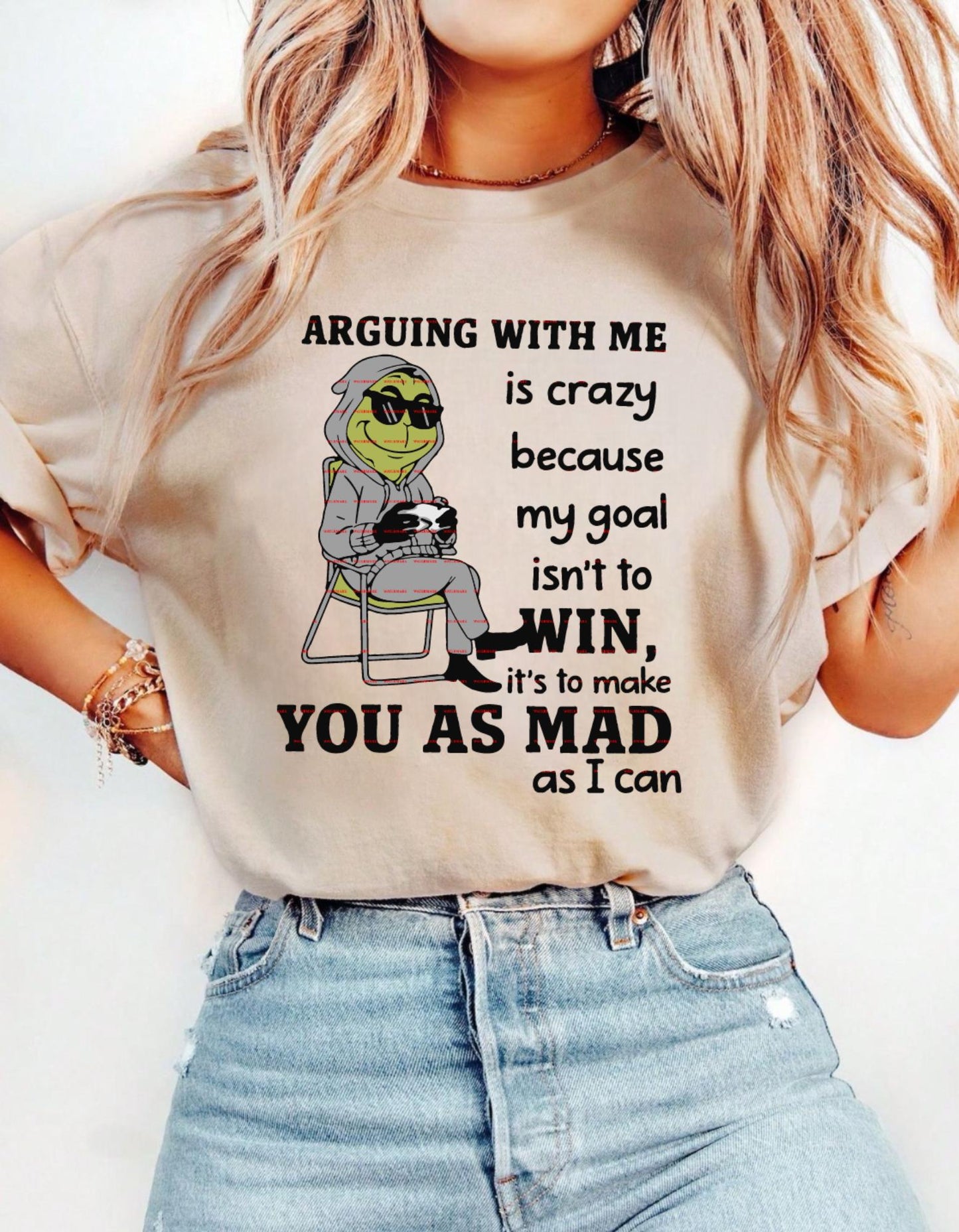 Funny Arguing Shirt, Sarcastic Humor Tee, My Goal Isn’t to Win It’s to Make You Mad Shirt, Snarky Attitude Shirt, Sassy Graphic Tee Gift