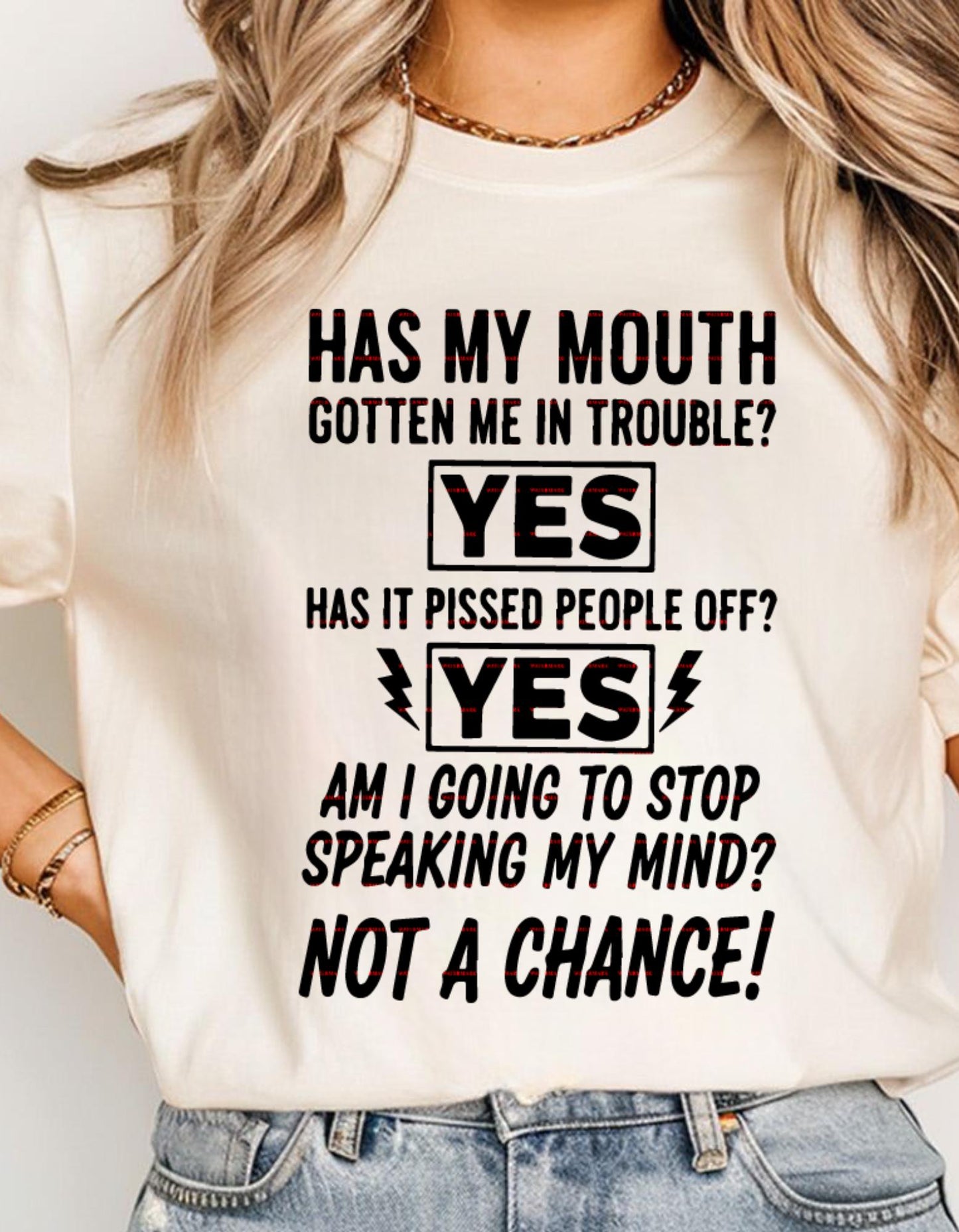 Has My Mouth Gotten Me In Trouble Shirt PNG, Sarcastic Quote Sublimation, Funny Adult Humor PNG, Speak My Mind Shirt Design, SVG Download