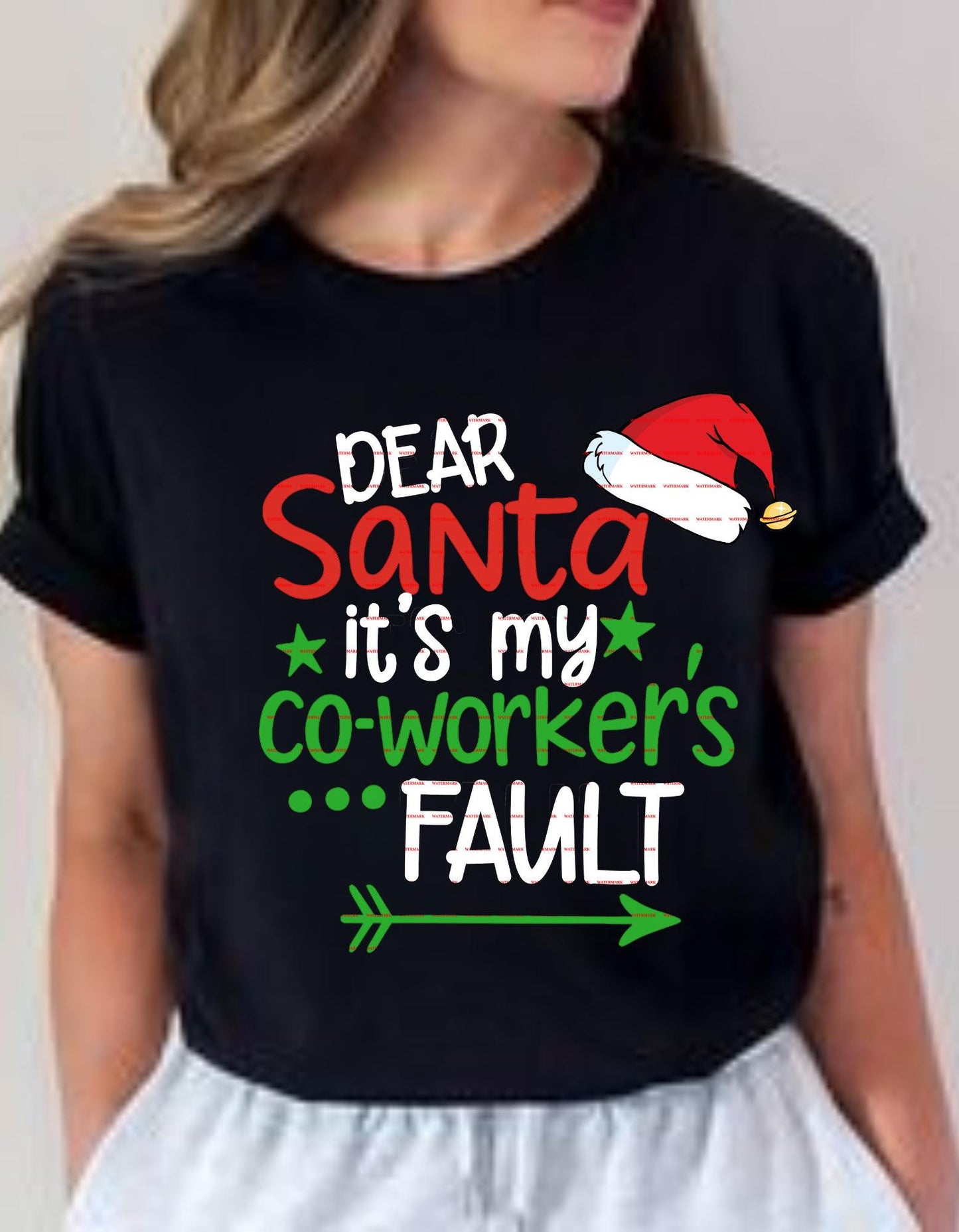Funny Christmas Coworker Shirt design, Dear Santa It’s My Coworker’s Fault Png file, Office Humor Holiday Design, Xmas Party Quote PNG Cut