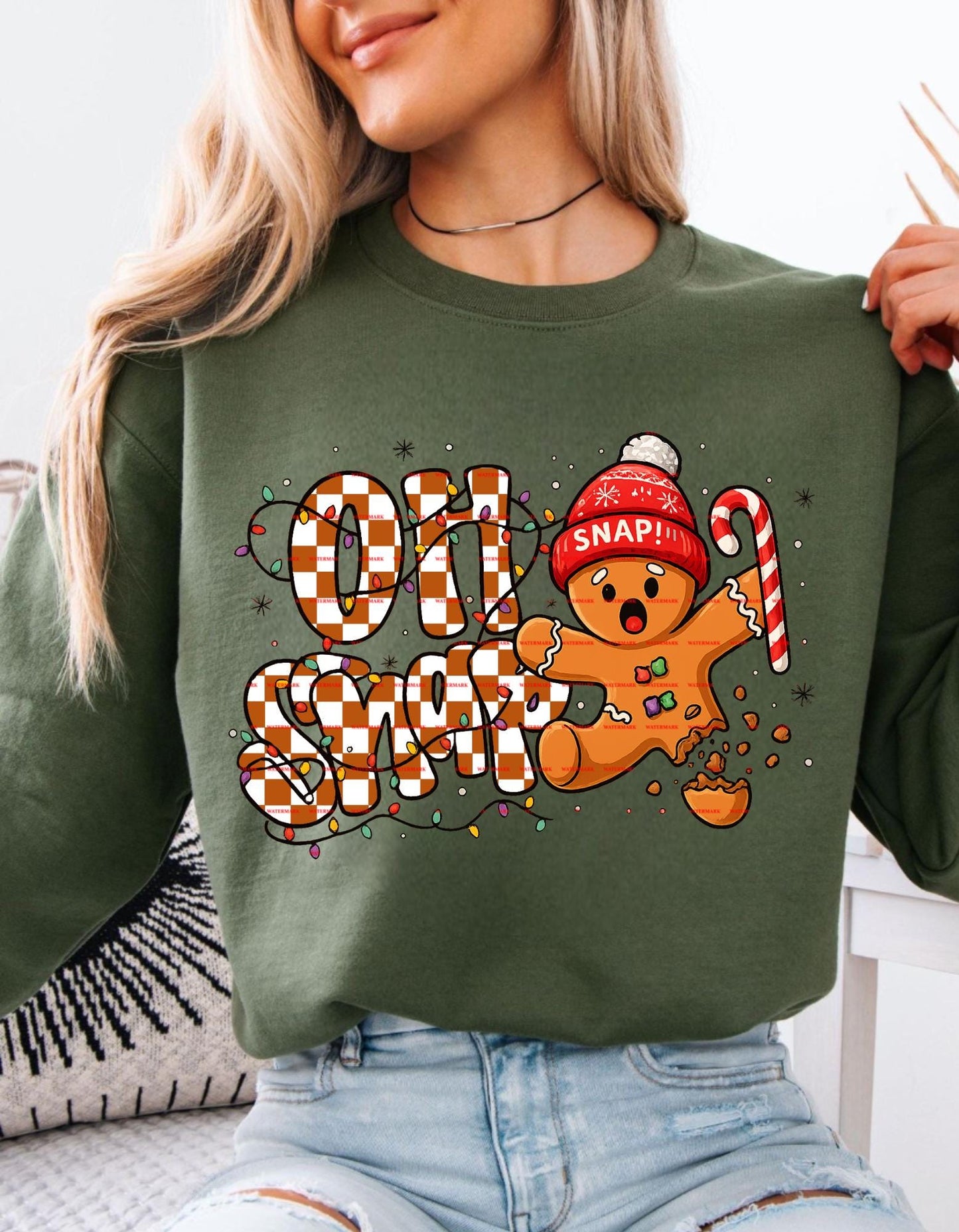 Oh Snap Gingerbread Christmas Png, Funny Cookie Holiday Design, Cute Xmas Shirt PNG, Christmas Lights Sublimation, Fun ideas, Funny shirt