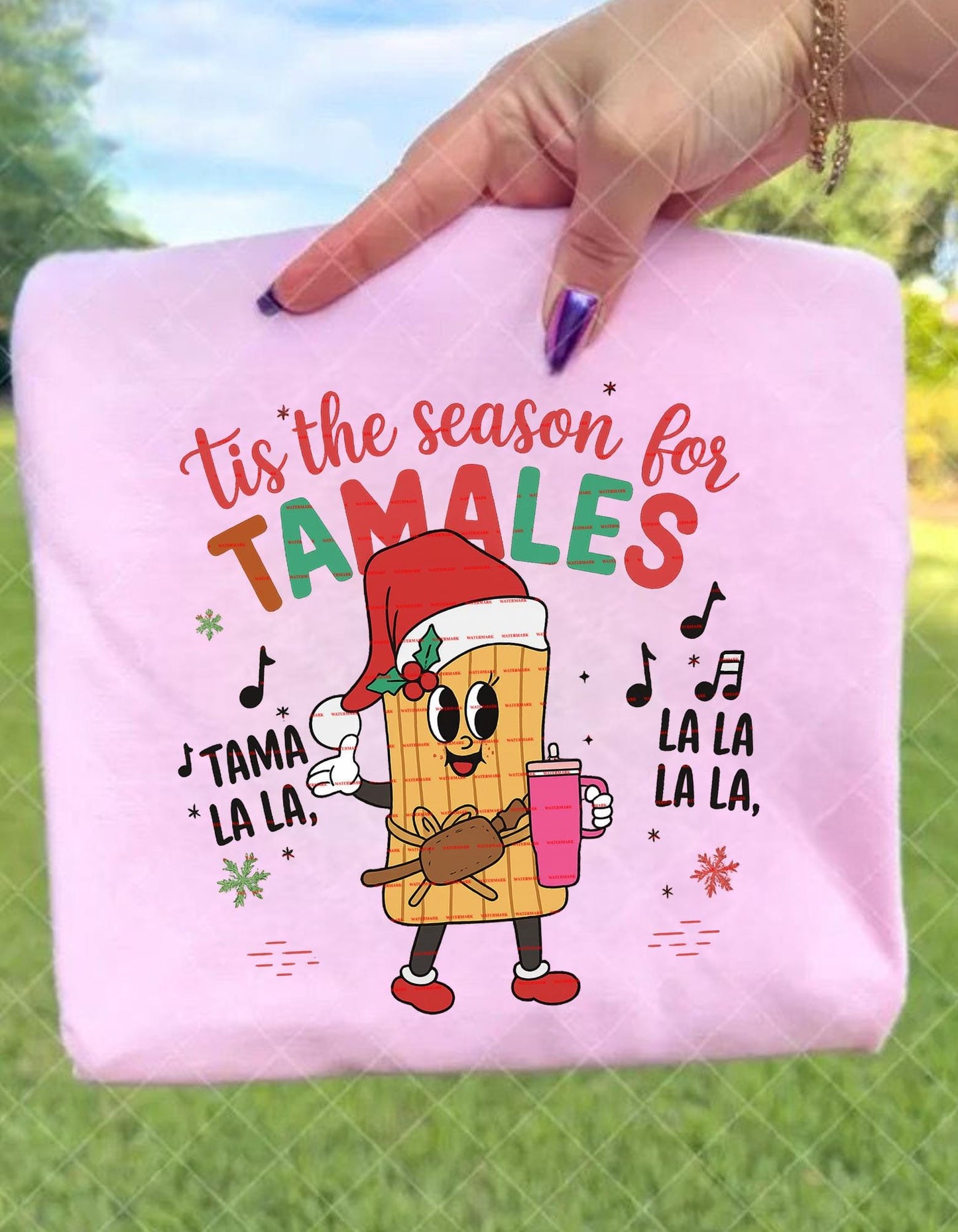 Tis the Season for Tamales PNG, Funny Mexican Christmas Shirt Design, Cute Holiday Food Sublimation, Festive Latino Xmas Clipart Download