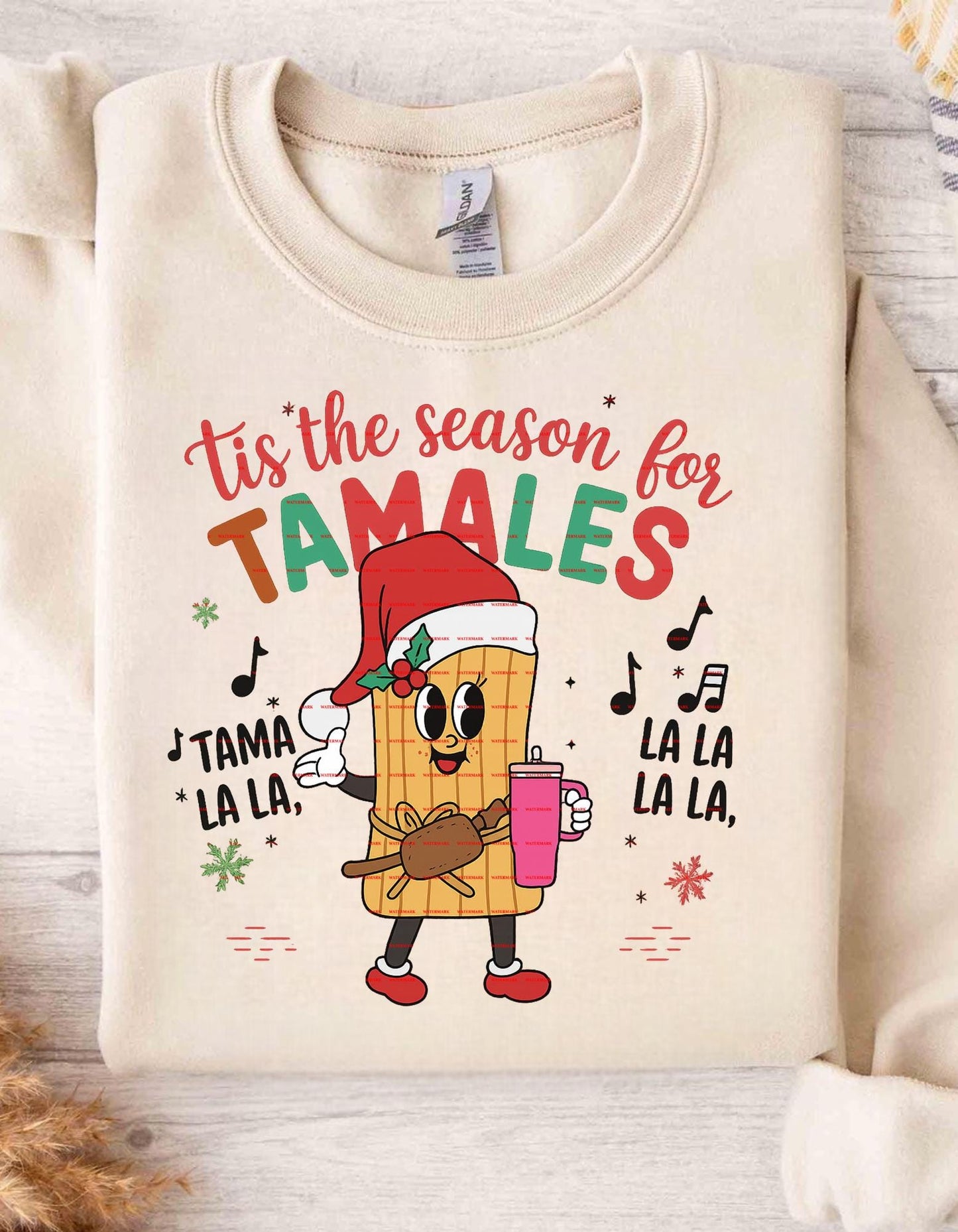Tis the Season for Tamales PNG, Funny Mexican Christmas Shirt Design, Cute Holiday Food Sublimation, Festive Latino Xmas Clipart Download