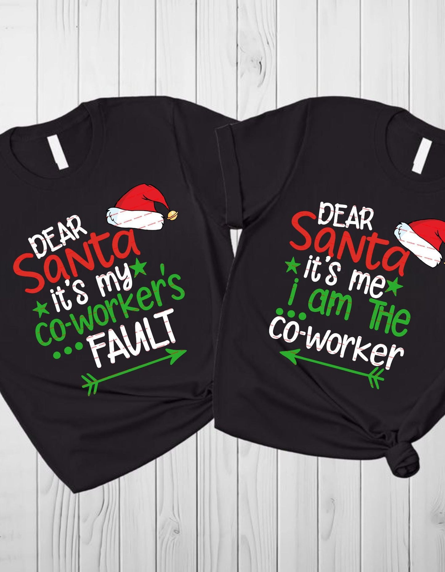Funny Christmas Coworker Shirt design, Dear Santa It’s My Coworker’s Fault Png file, Office Humor Holiday Design, Xmas Party Quote PNG Cut