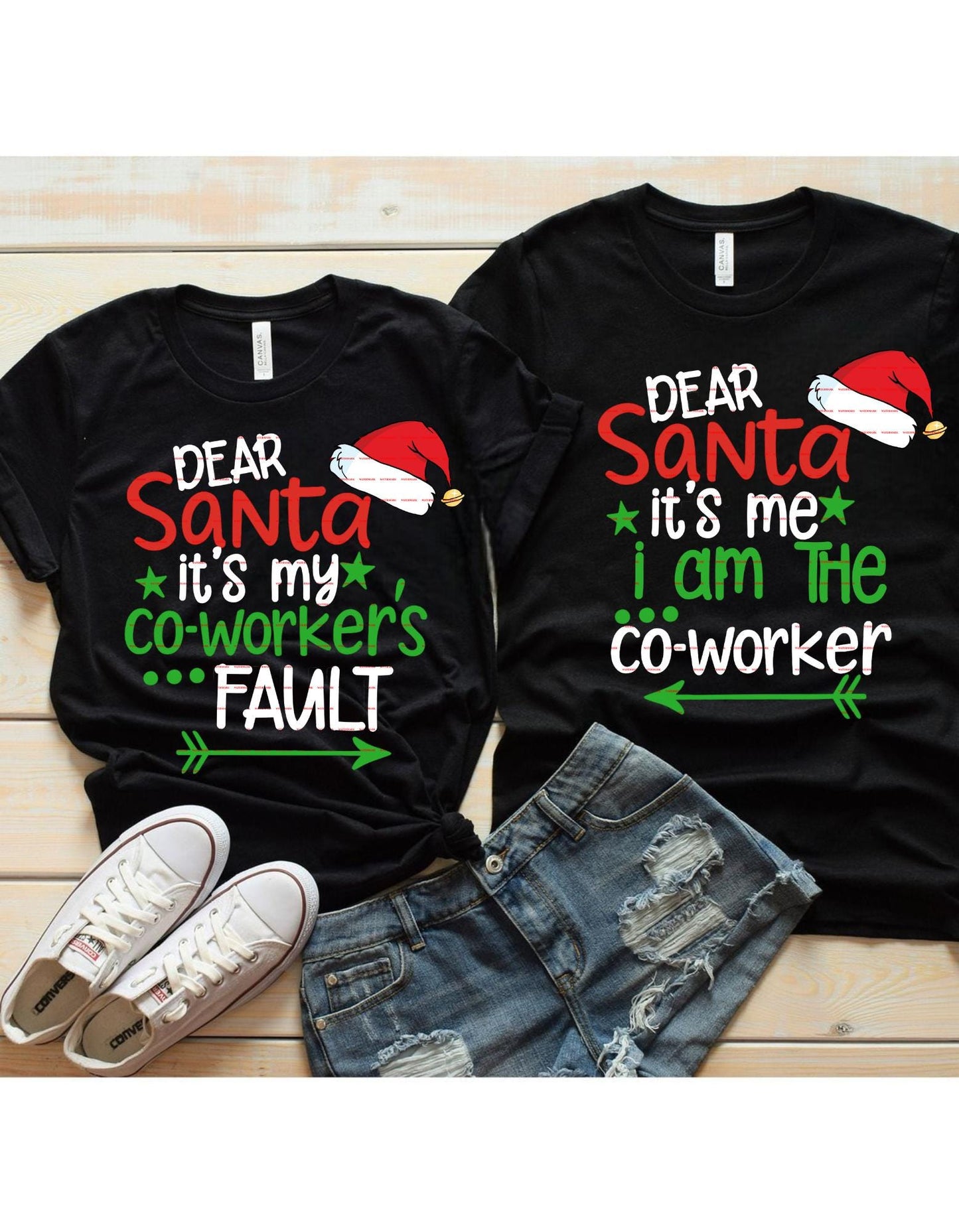Funny Christmas Coworker Shirt design, Dear Santa It’s My Coworker’s Fault Png file, Office Humor Holiday Design, Xmas Party Quote PNG Cut