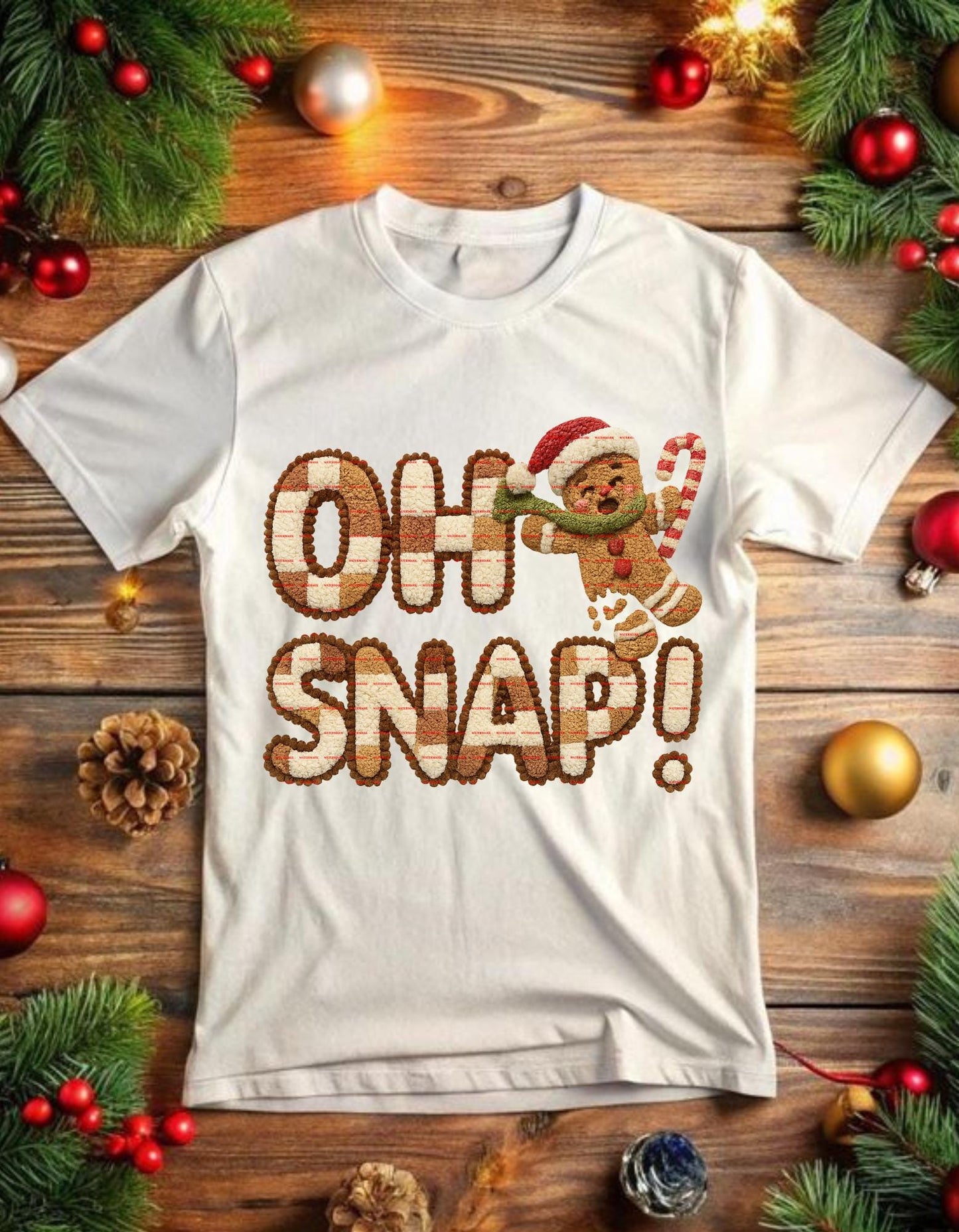 Oh Snap Gingerbread Christmas Embroided Png, Funny Cookie Holiday Design, Cute Xmas Shirt PNG, Christmas Sublimation, Fun ideas, Funny shirt