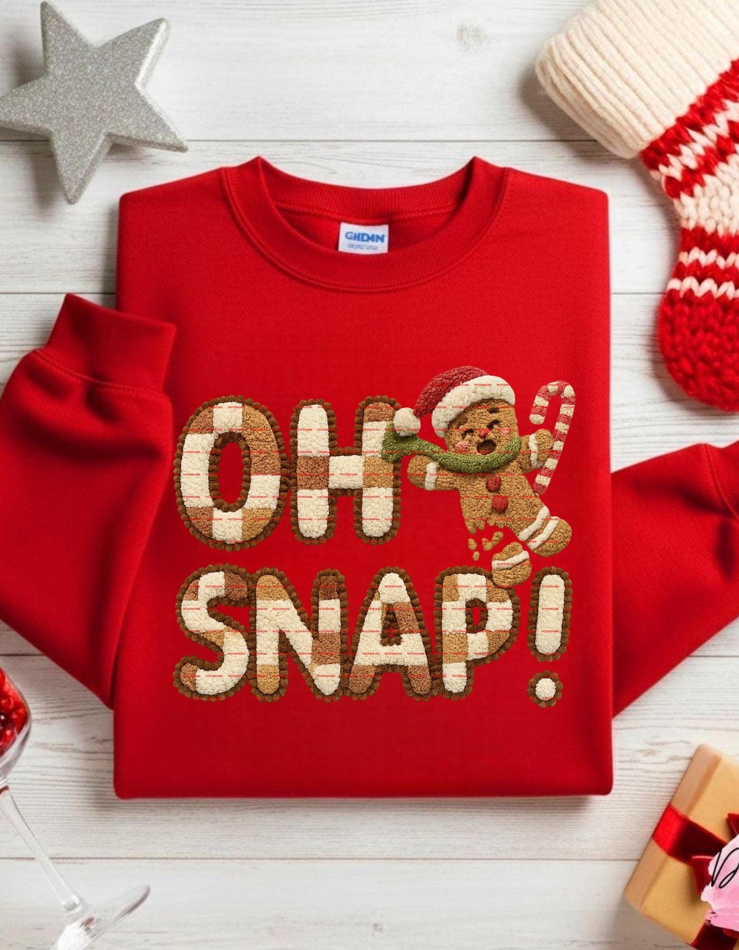 Oh Snap Gingerbread Christmas Embroided Png, Funny Cookie Holiday Design, Cute Xmas Shirt PNG, Christmas Sublimation, Fun ideas, Funny shirt
