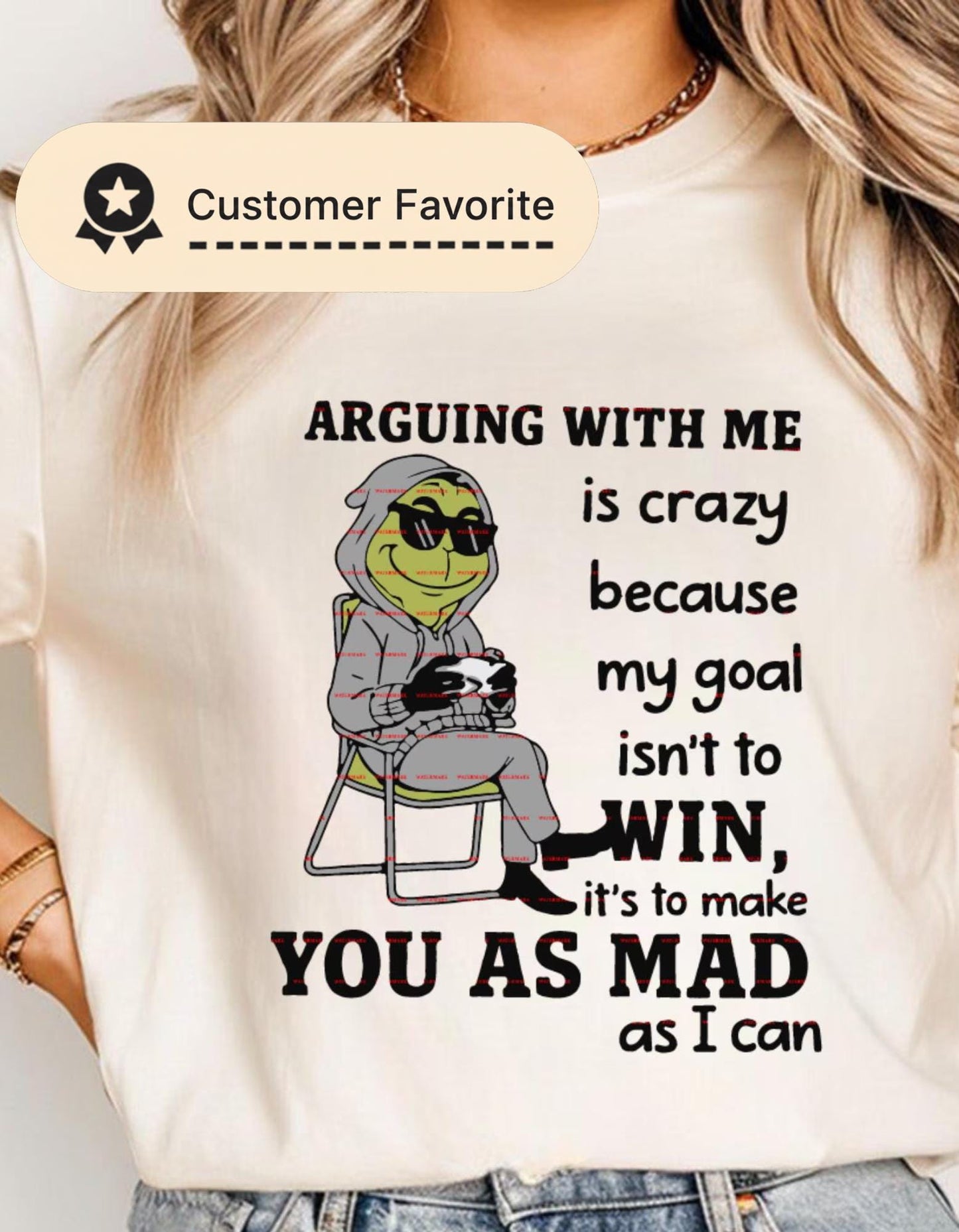 Funny Arguing Shirt, Sarcastic Humor Tee, My Goal Isn’t to Win It’s to Make You Mad Shirt, Snarky Attitude Shirt, Sassy Graphic Tee Gift