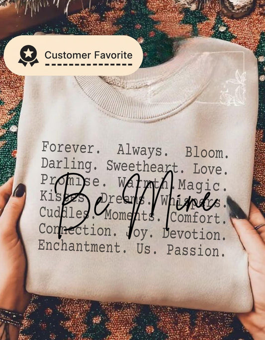 Be Mine Romantic Text Shirt Png file, Love Aesthetic Words Tee, Valentine Forever Quote Design, Minimal Couples Love Typography Shirt ideas