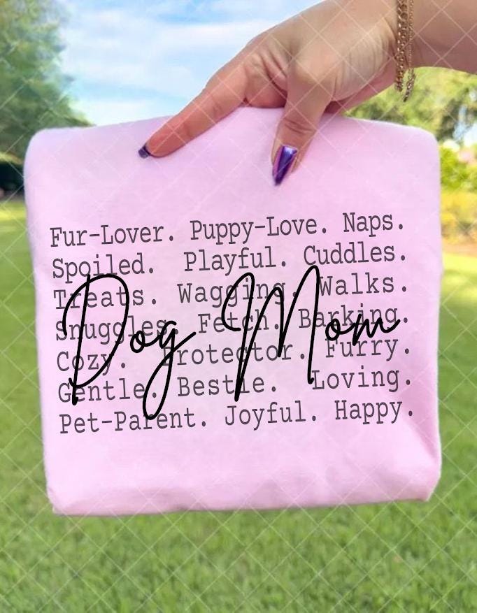 Dog Mom Aesthetic Text Shirt design, Fur Mama Graphic Tee, Cute Pet Lover Words Design, Cozy Puppy Love Quote Shirt for Women, Doggy design
