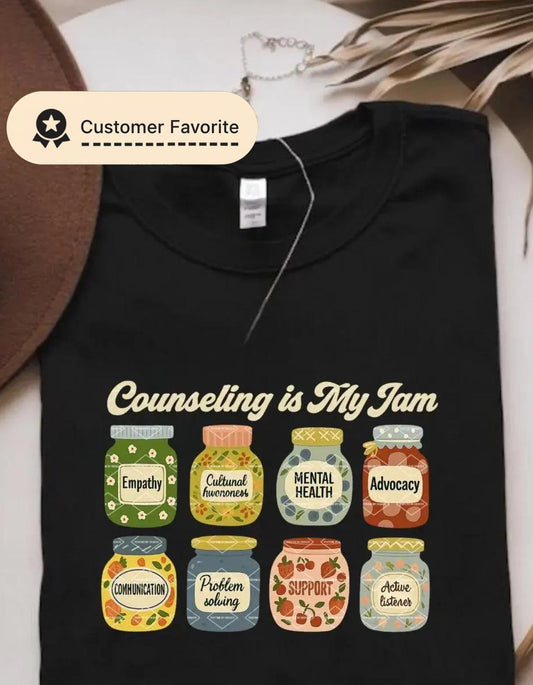 Therapist Shirt Png, Funny School Counselor Sublimation Design, Counseling is My Jam Png, Mental Health Counselor Gift,  School Counselor Png