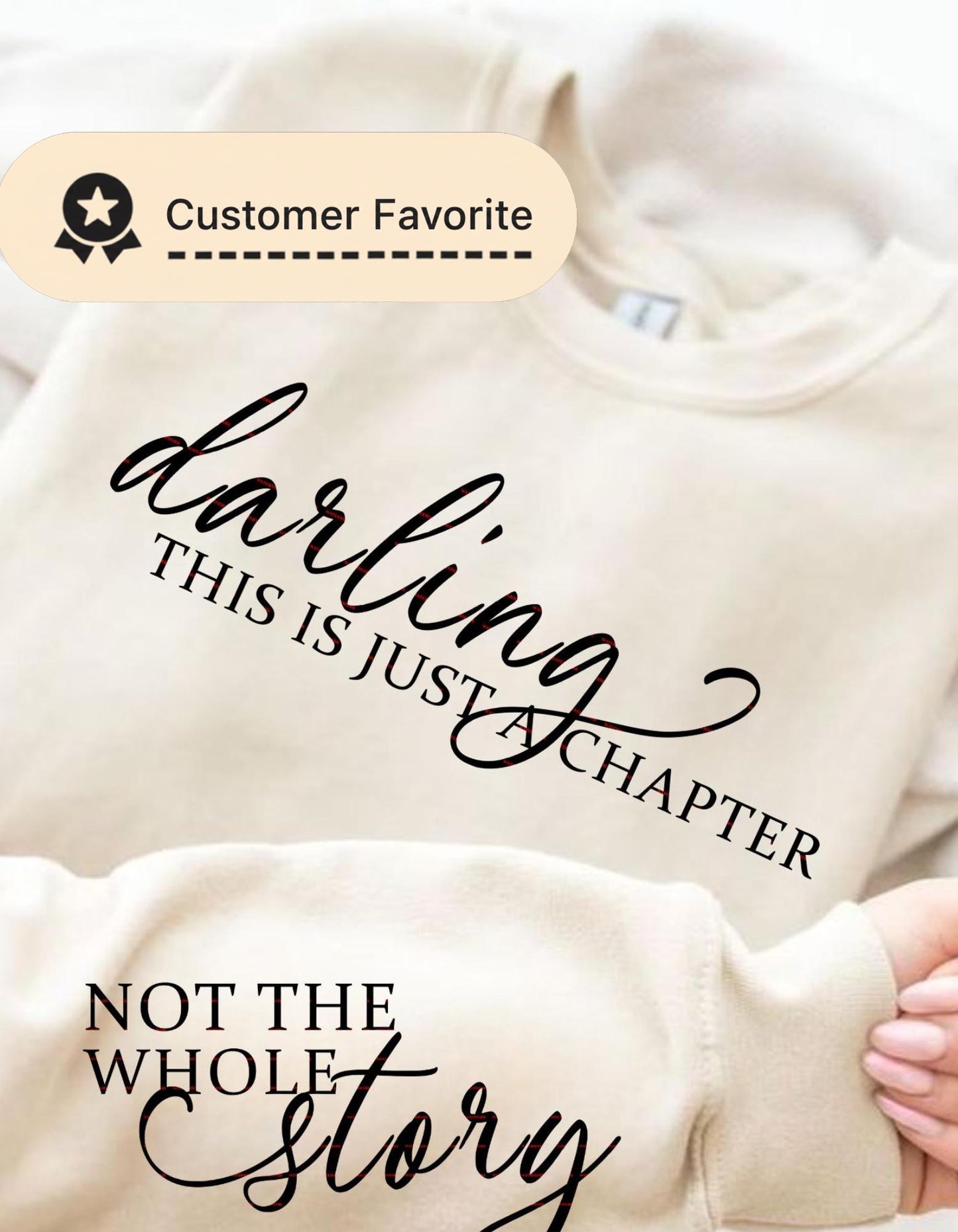Darling This Is Just a Chapter Sweatshirt design, Inspirational Quote Crewneck, Motivational Sweater, Positive Affirmation Shirt, Girls Png