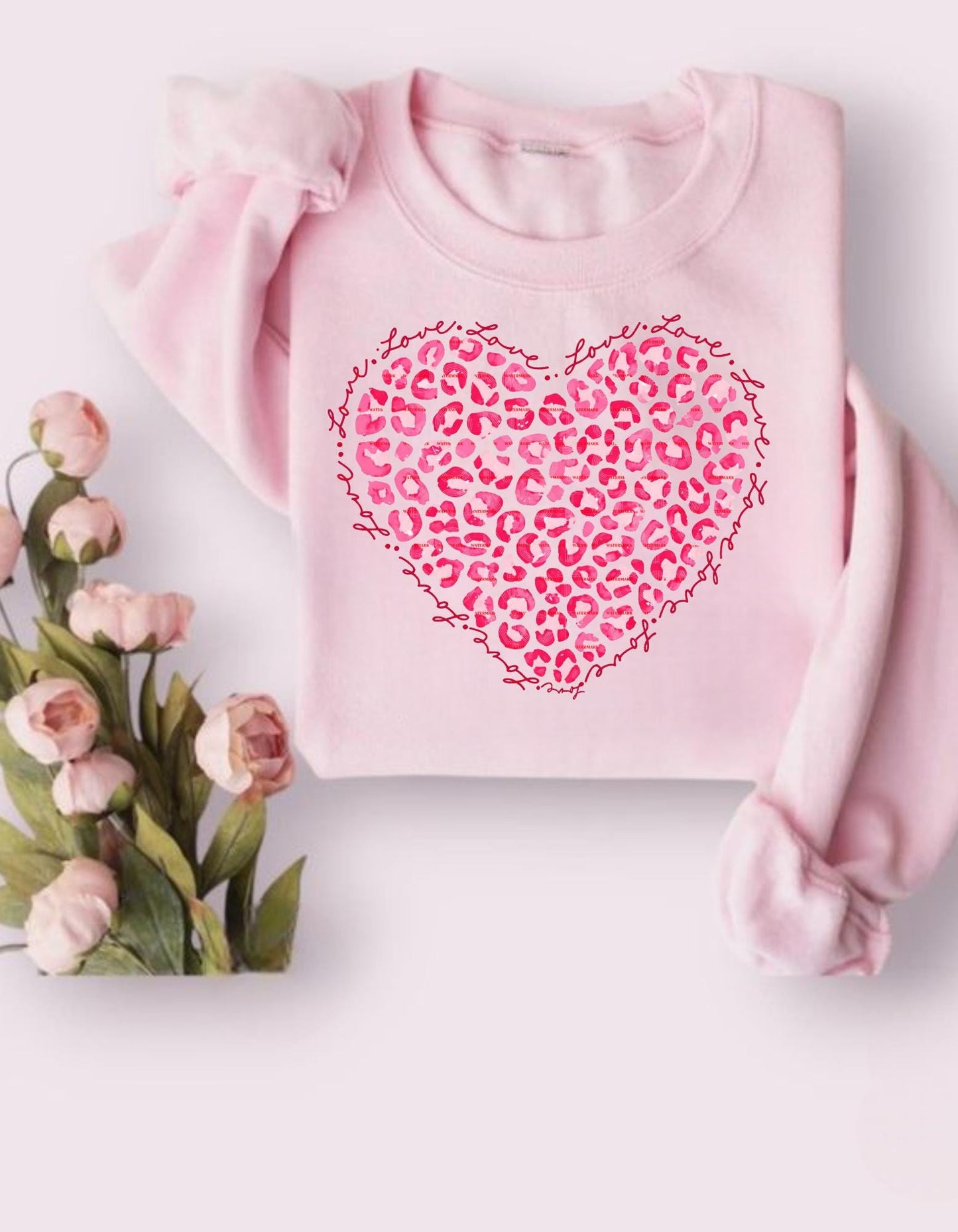 Pink Leopard Heart Shirt design Png file, Love Graphic for Women, Valentine’s Day Shirt, Cute Leopard Print Heart, Romantic Casual Apparel