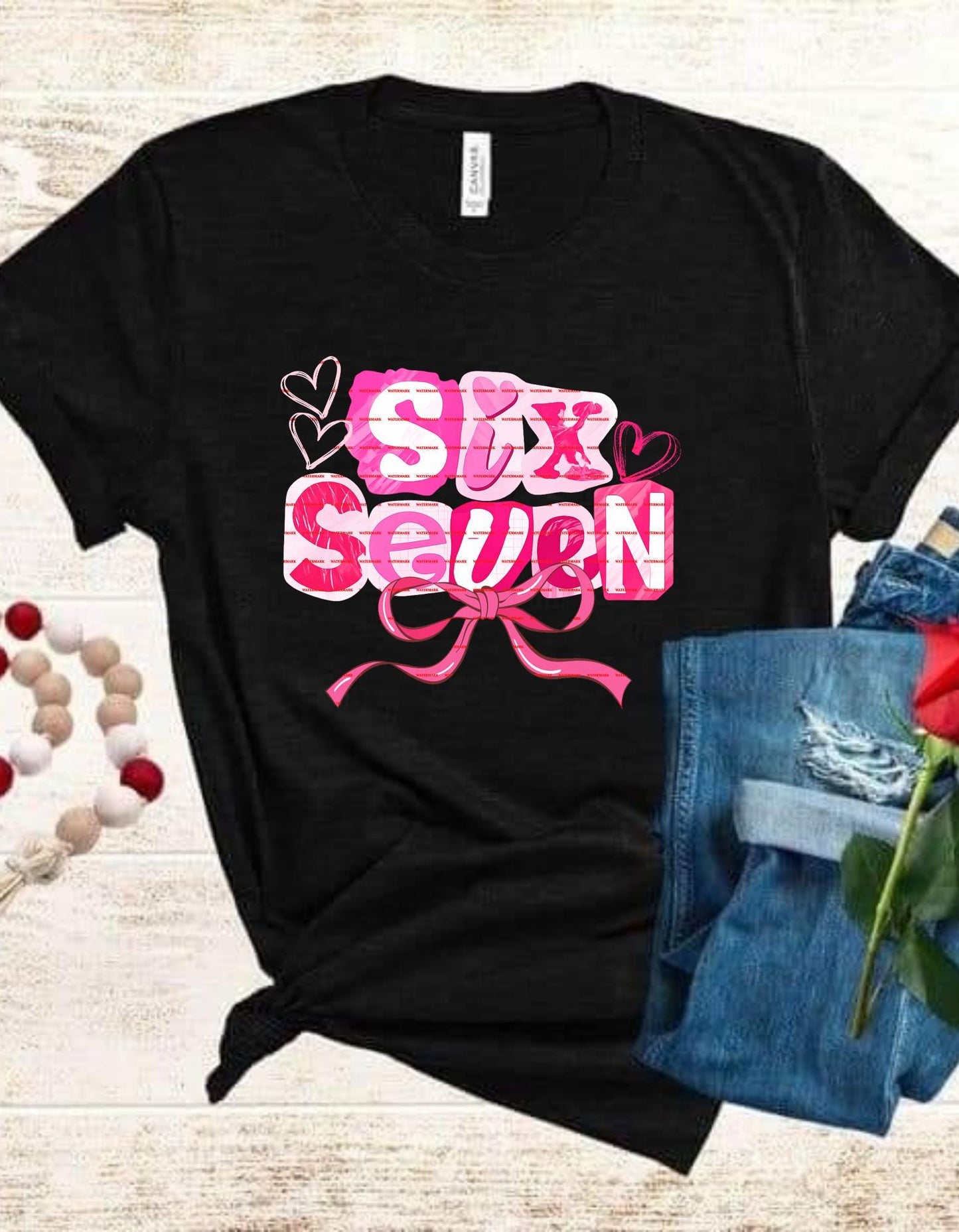 Six Seven funny Birthday Shirt Png file, 6th Birthday Outfit Girl, Cute Pink Birthday Sweatshirt, Kids Birthday Shirt, Girl Seven Shirt Png