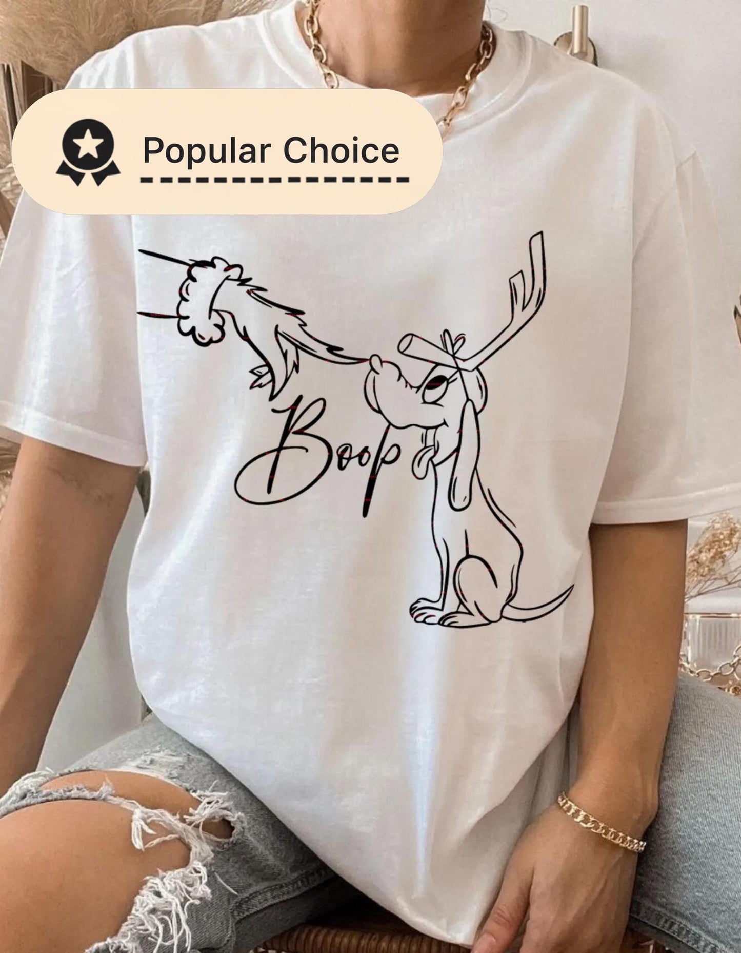 Cute Christmas Dog Boop Nose Design, Reindeer Antler Puppy and Santa Hand Line Art, Funny Holiday Sketch Style Sublimation for Shirts & Gift