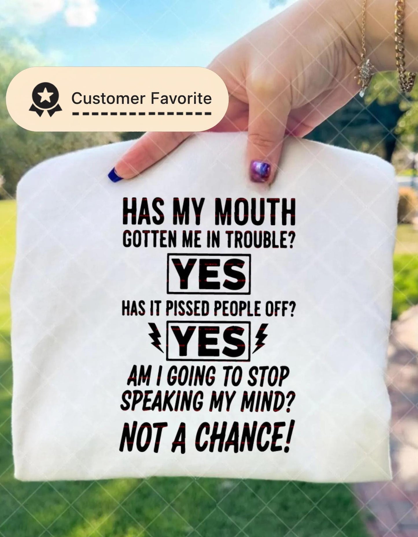 Has My Mouth Gotten Me In Trouble Shirt PNG, Sarcastic Quote Sublimation, Funny Adult Humor PNG, Speak My Mind Shirt Design, SVG Download