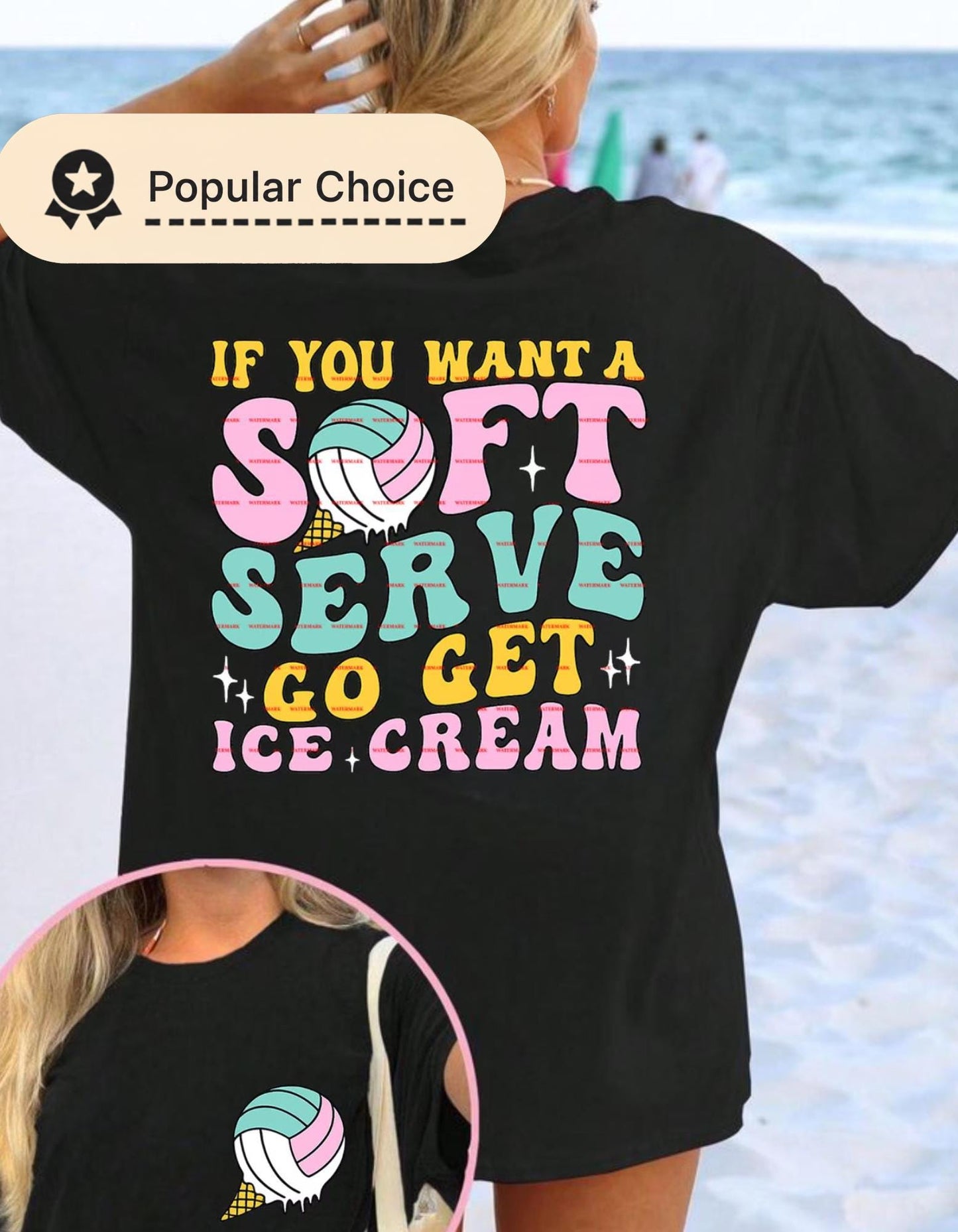Soft Serve Volleyball, Funny Volleyball Shirt Design, Team Spirit Sublimation, Volleyball Mom Gift, Digital Download, Go get icecream Png