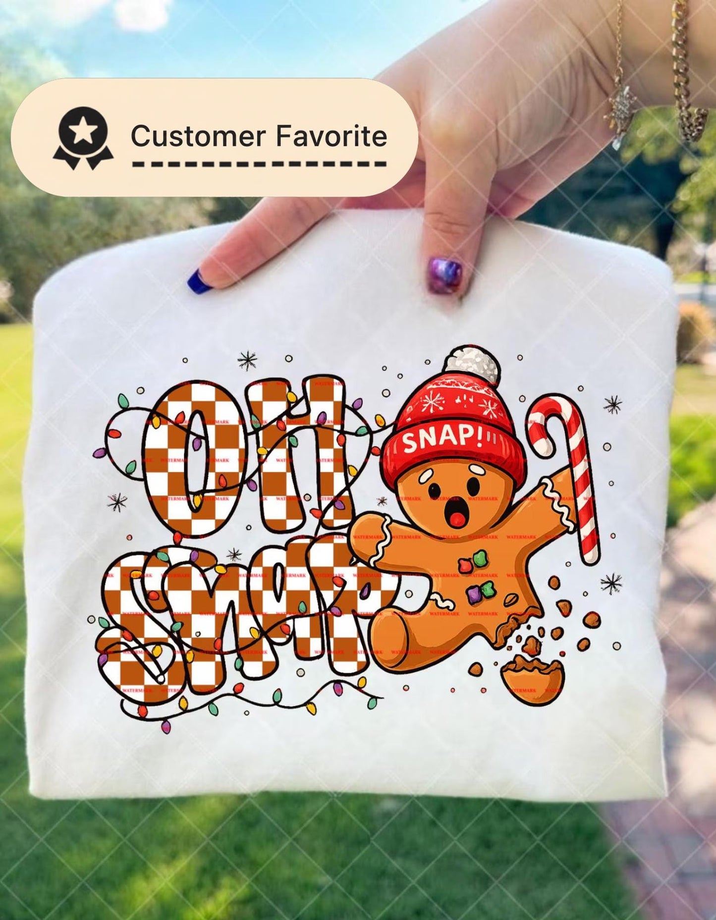 Oh Snap Gingerbread Christmas Png, Funny Cookie Holiday Design, Cute Xmas Shirt PNG, Christmas Lights Sublimation, Fun ideas, Funny shirt