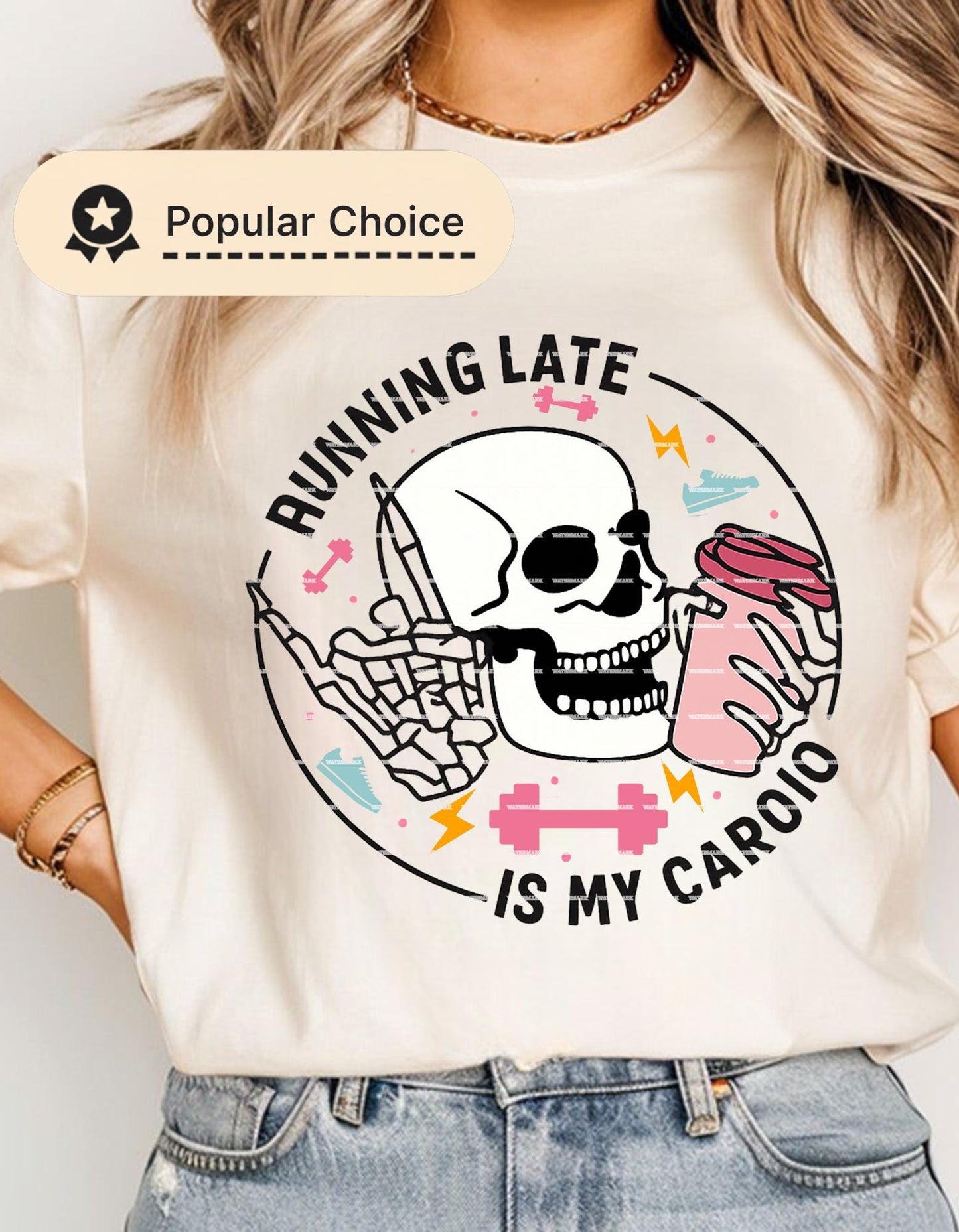 Running Late Is My Cardio PNG, Funny Workout Quote Design, Skeleton Gym Shirt PNG, Sarcastic Fitness Saying, Sublimation PNG, Office shirt