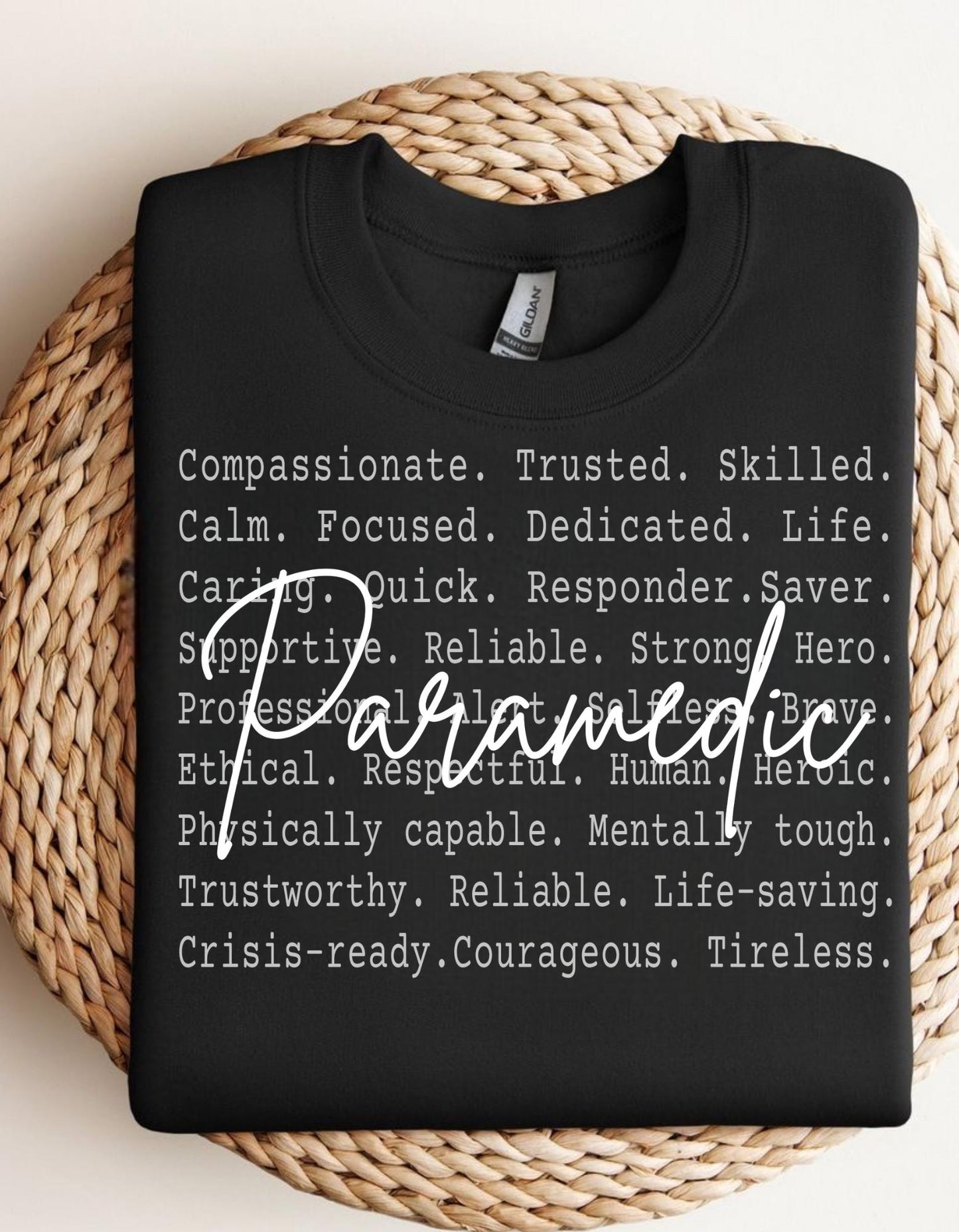 Paramedic Definition Shirt, Brave First Responder Text Design, EMS Hero Apparel, Life Saving Professional Tee, Healthcare worker gift