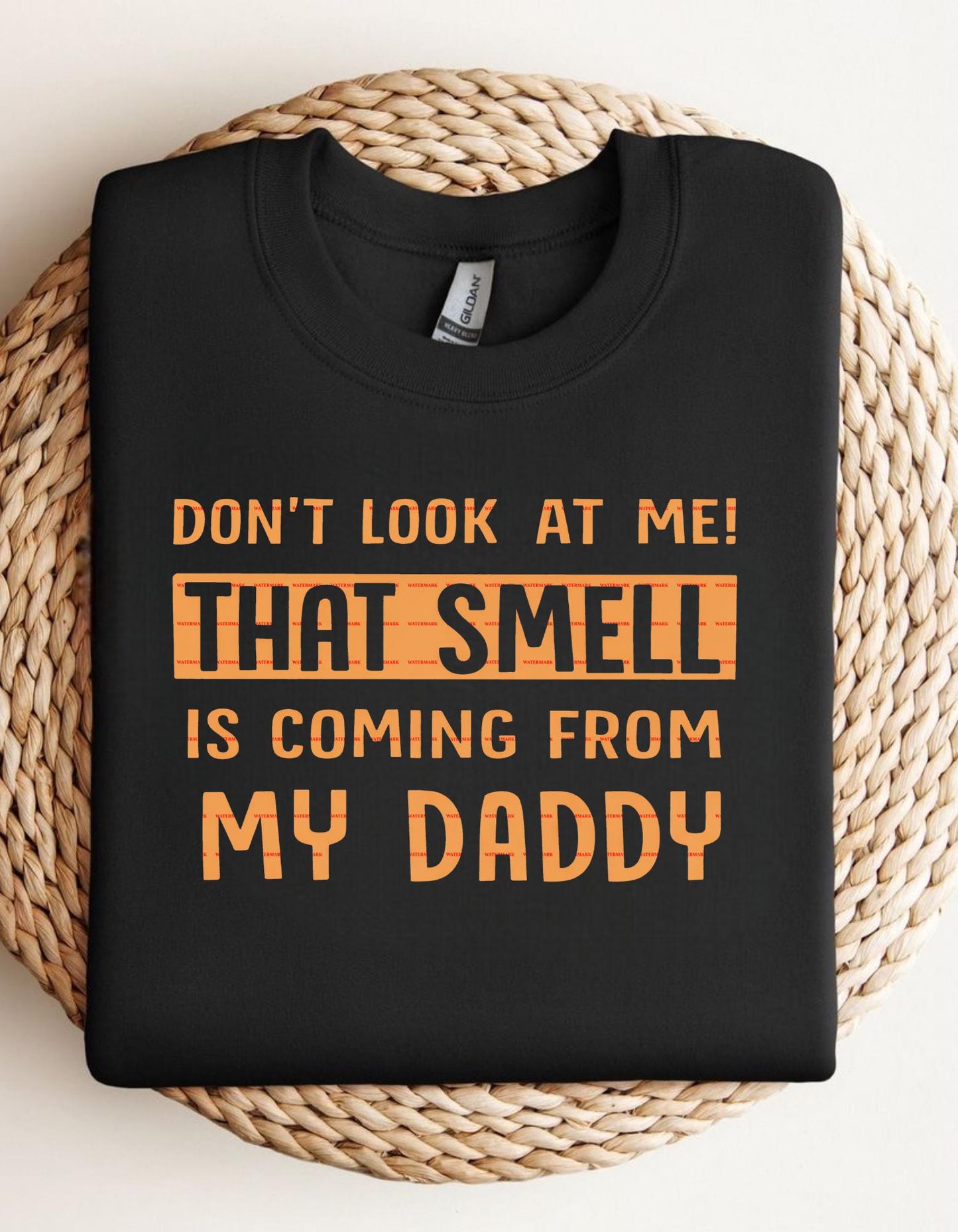 Funny Baby Onesie Daddy Joke design, Dont Look at Me That Smell Is From My Daddy, Humor Baby Bodysuit Gift, Baby rhomper design, Newborn png