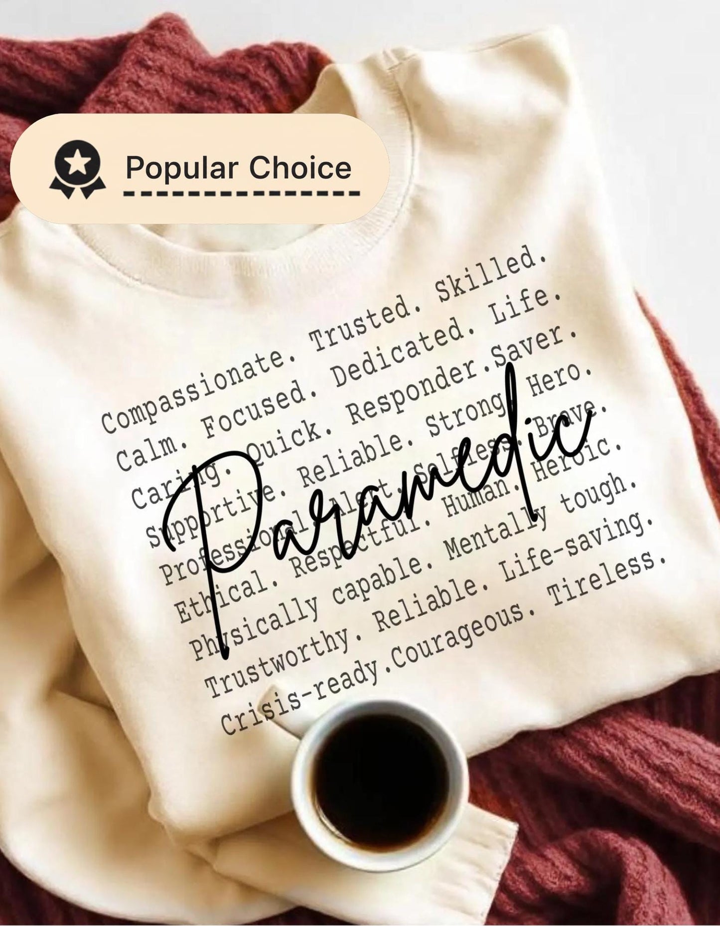 Paramedic Definition Shirt, Brave First Responder Text Design, EMS Hero Apparel, Life Saving Professional Tee, Healthcare worker gift