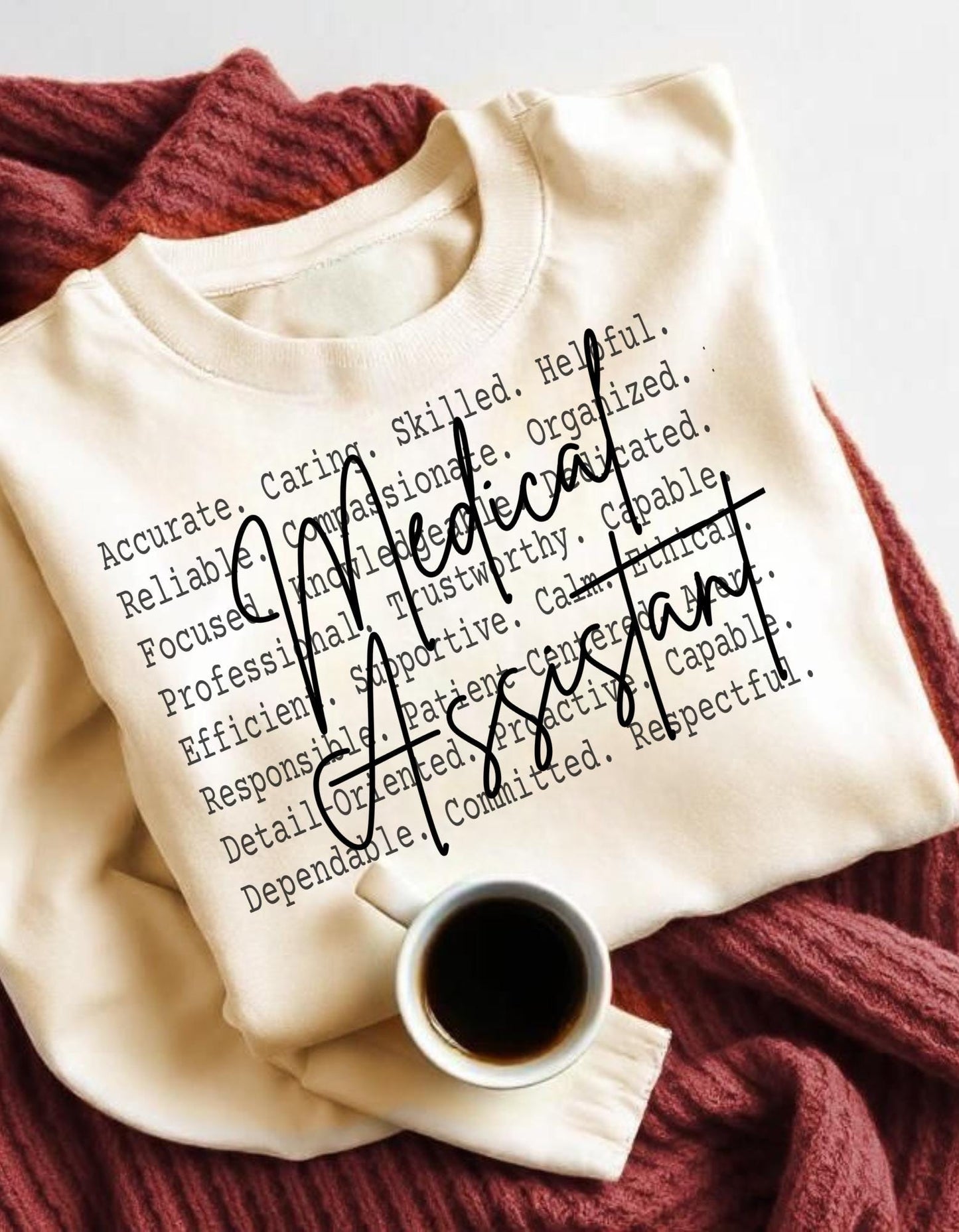 Clinical Professional Design, Medical Assistant Shirt text design, Healthcare worker Png file, Healthcare Support Quote MA .