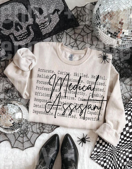 Clinical Professional Design, Medical Assistant Shirt text design, Healthcare worker Png file, Healthcare Support Quote MA .