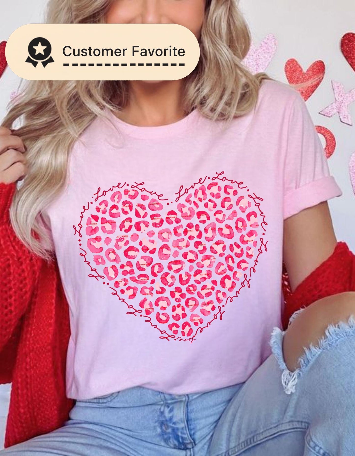 Pink Leopard Heart Shirt design Png file, Love Graphic for Women, Valentine’s Day Shirt, Cute Leopard Print Heart, Romantic Casual Apparel