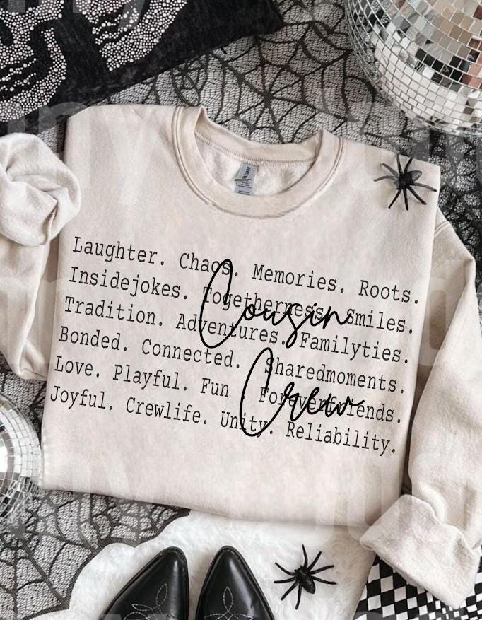 Cousin crew design, Family PNG, Cousin together Png, Togetherness Quote Design, Memories Love Unity Words, Sublimation Digital Download