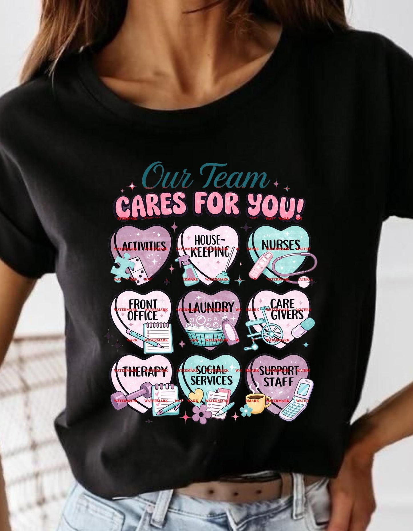 Our Crew Loves Caring For You PNG, Nurse Appreciation Design, CNA Healthcare Staff Graphic, Medical Team Shirt, Cricut Cut File Nursing life
