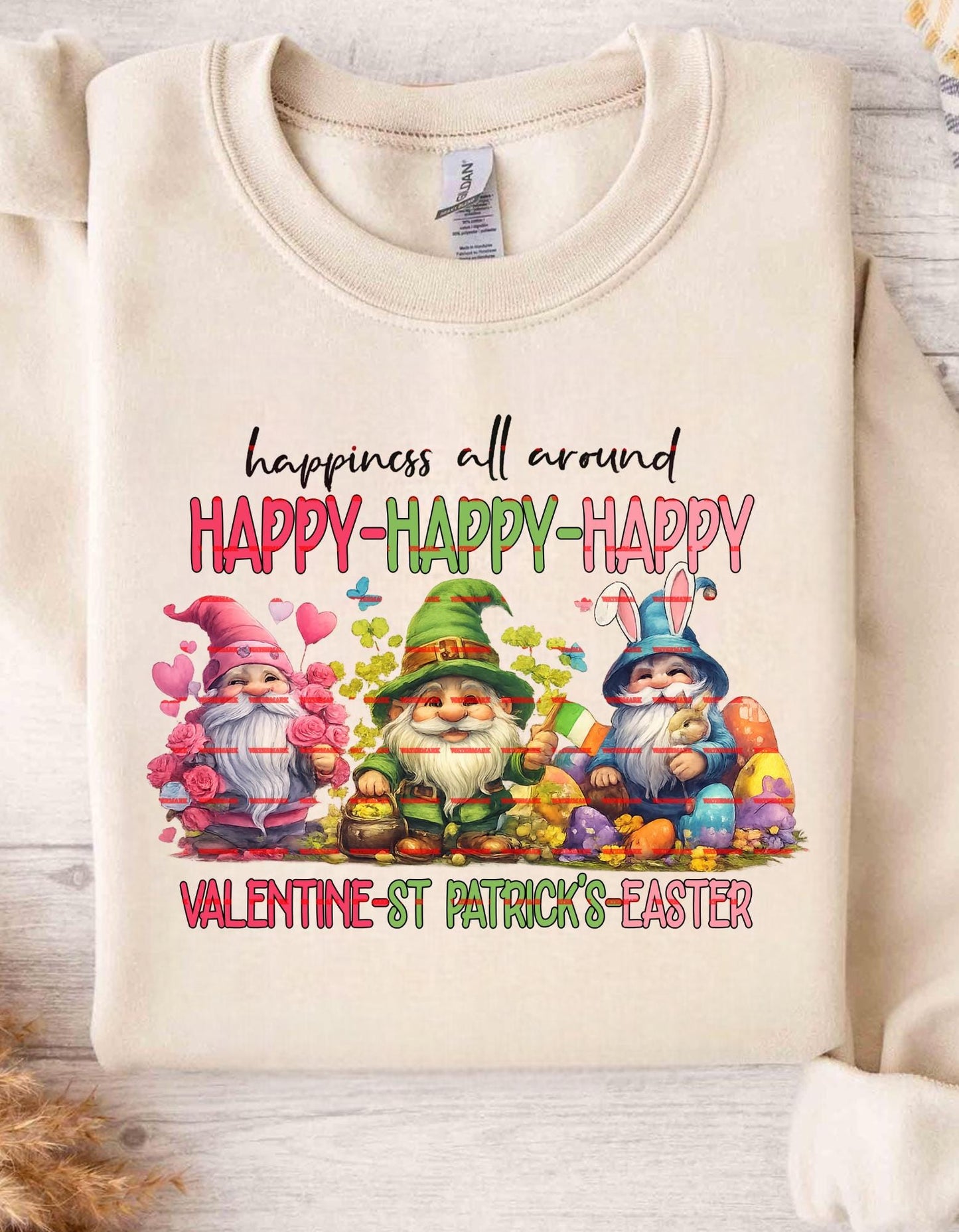 Happy Gnome PNG, Valentines St Patricks Easter Design, Seasonal Gnome Shirt Graphic, Sublimation Print, Cricut Cut File, Everyday Fun ideas