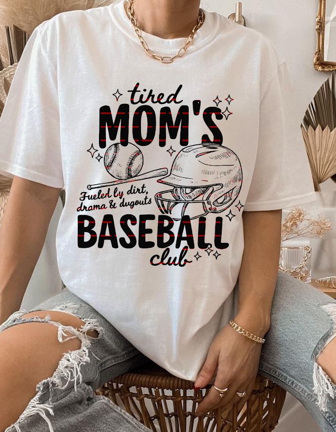 Tired Moms Baseball Club PNG, On the field,Sports Mom Quote PNG, Baseball Mom Sublimation, Cricut Cut File