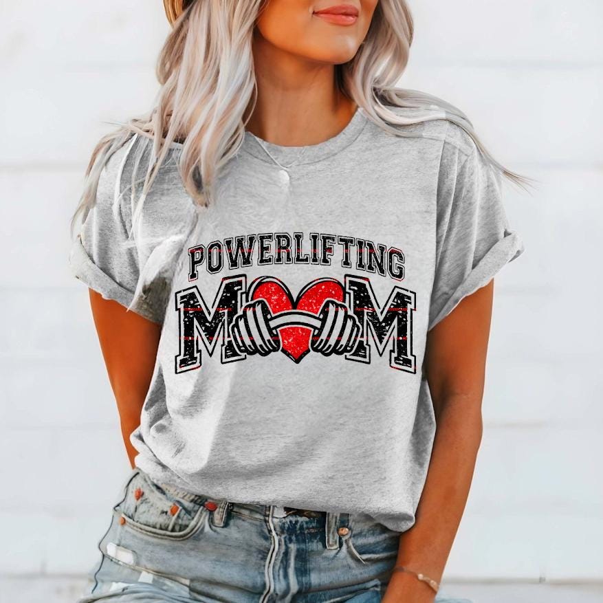Powerlifting Mom PNG, Strong Gym Mom Shirt Design, Fitness Mother, Dumbbell,Gymrat, Gym lover, Mom png