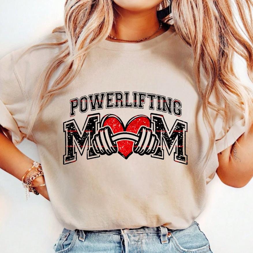 Powerlifting Mom PNG, Strong Gym Mom Shirt Design, Fitness Mother, Dumbbell,Gymrat, Gym lover, Mom png