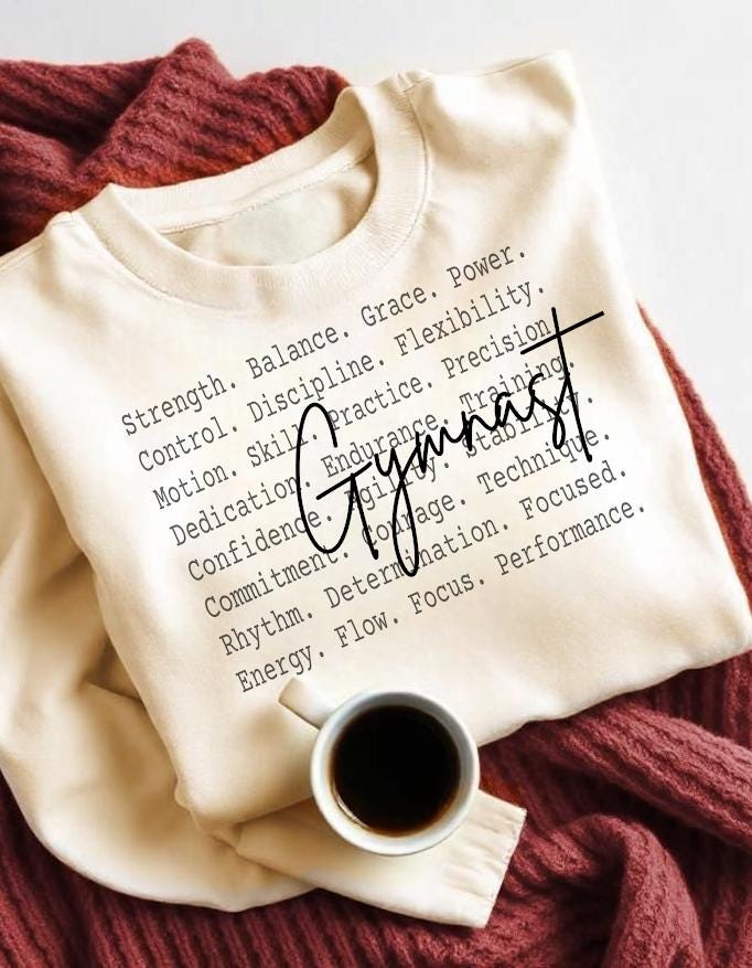 Strength Balance Grace Quote Design,Gymnastics Motivation, Gymnast Shirt Png file, Athlete Training Gift Tee, Gym rat designs, Workout png,
