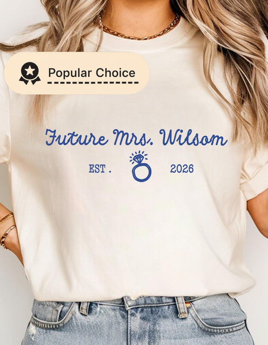 Future Mrs Png, Personalized Bride Sweatshirt Design Est 2026, Engagement Wedding Last Name PNG Cricut Cut File, Bride to be png