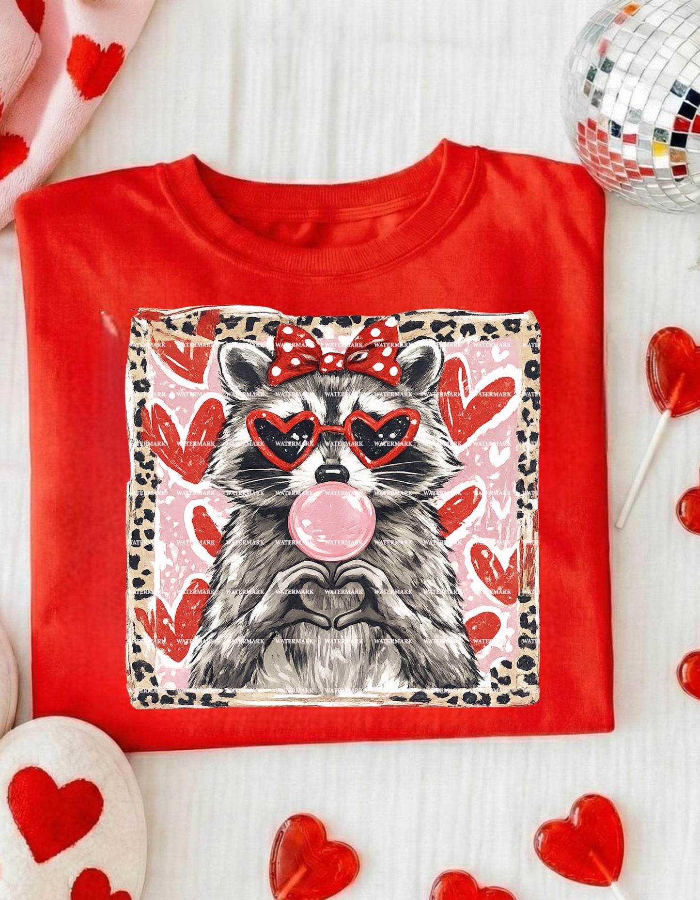Cute Raccoon Valentine PNG, Funny Love Animal Shirt Design, Heart Glasses Raccoon Sublimation Digital Download, Heart Animal Design, Gift