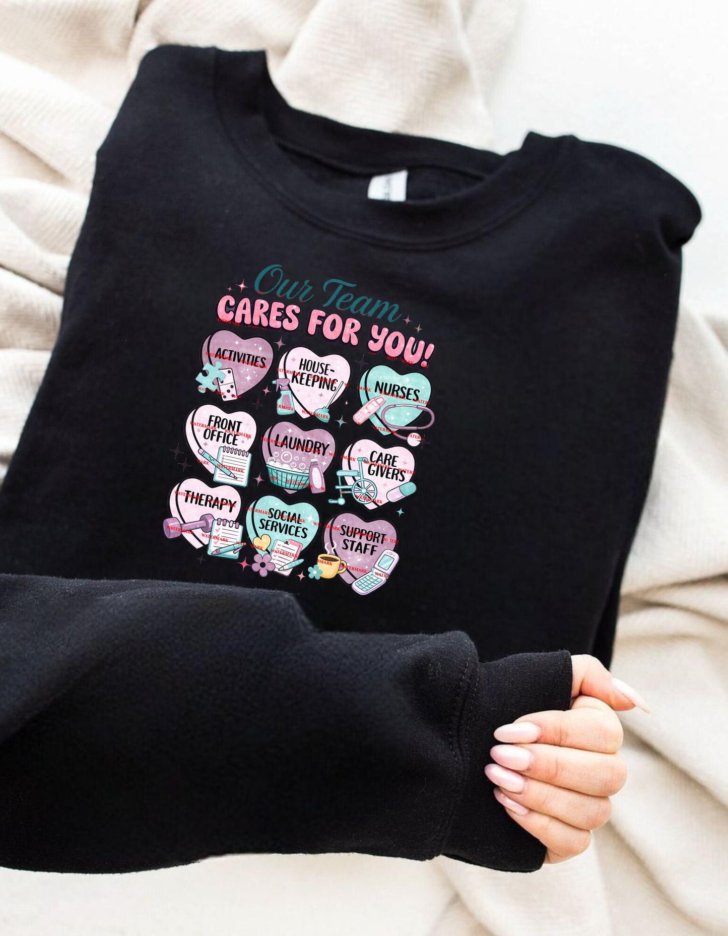 Our Crew Loves Caring For You PNG, Nurse Appreciation Design, CNA Healthcare Staff Graphic, Medical Team Shirt, Cricut Cut File Nursing life