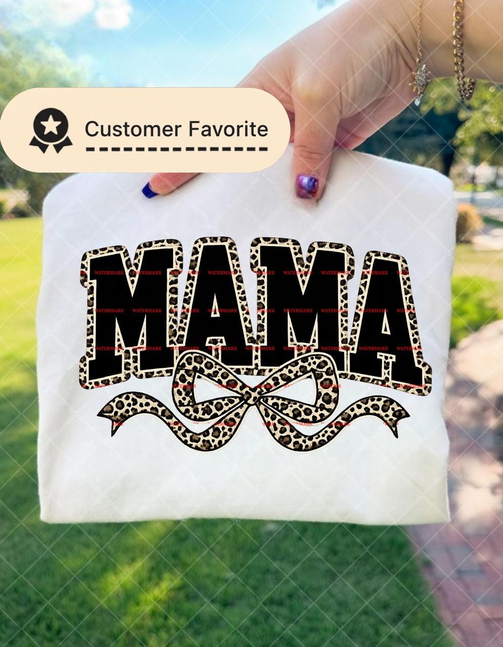 Mama PNG, Leopard Print Mama with Bow Design, Motherhood Typography Art, Trendy Mom Quote Printable, Digital Download, Mom, Mother, Mawmaw
