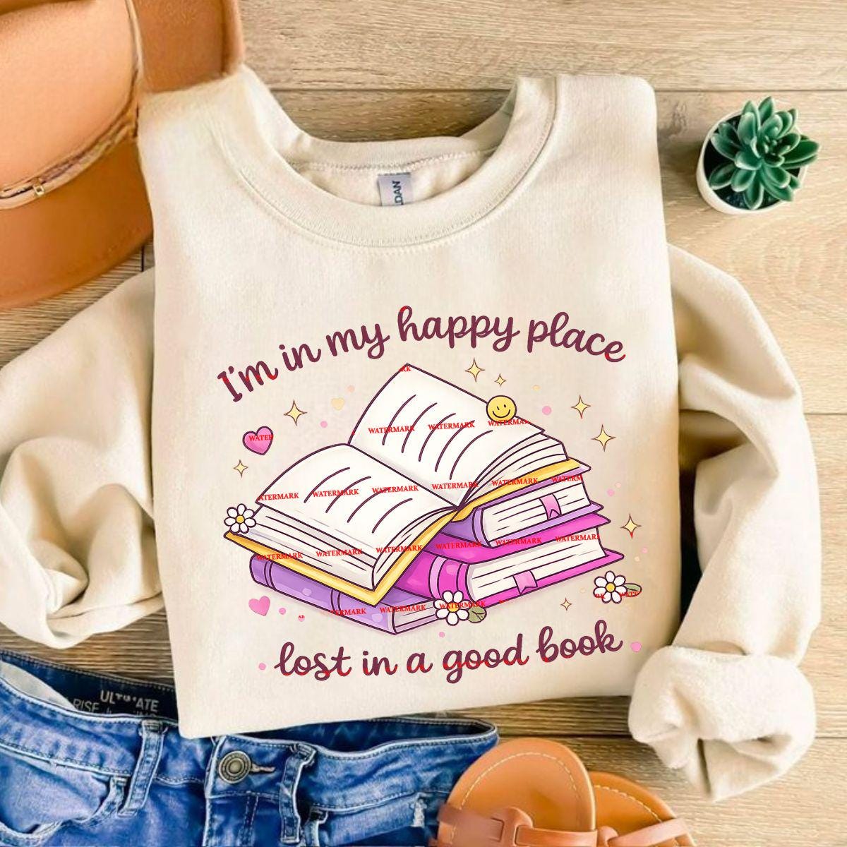 I’m In My Happy Place Lost In A Good Book Shirt Png file, Cute Reading Quote Book Lover Gift, Cozy Reader Aesthetic, Book nerd, Booktrovert