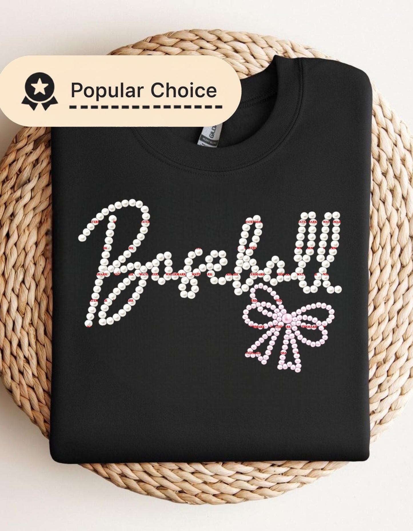 Trendy Bow, Rhinestone Bow Typography Shirt Design, Baseball Pearl Bow PNG,Coquette Bow Graphic, Girly Fashion Sublimation,Sports, Gameday