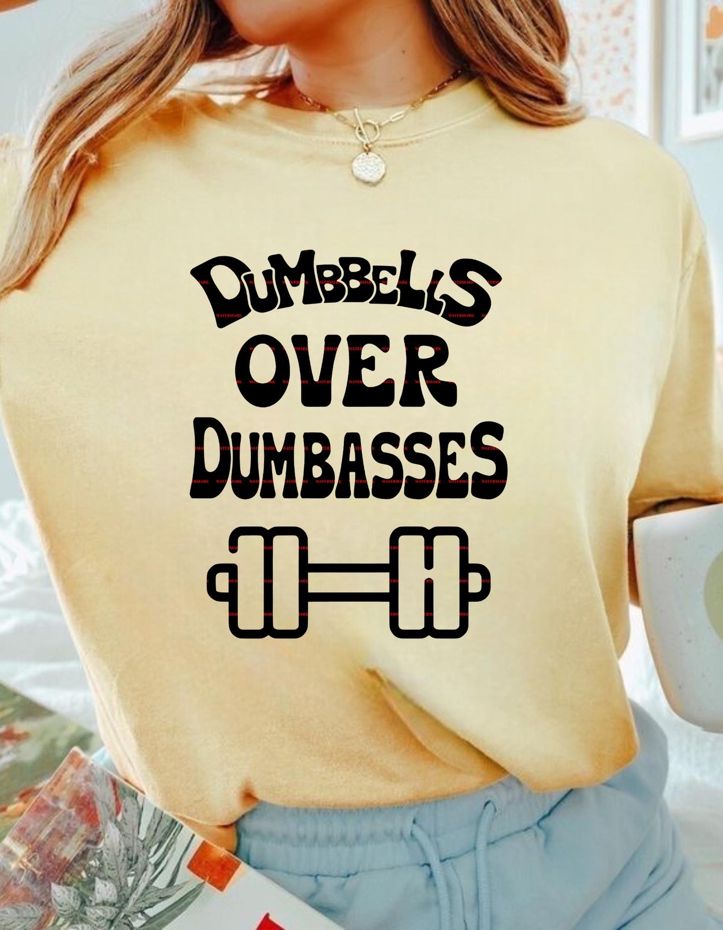 Dumbbells Over Dumbasses PNG, Funny Gym Quote Shirt Design, Fitness Workout Sarcastic Design, Workout Humor Png, Sublimation Digital File