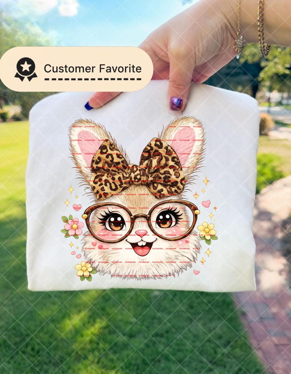 Cute Bunny with Glasses, Leopard Bow Easter Bunny PNG, Coquette Bunny Face, Spring Girl Shirt Sublimation, Floral Rabbit Clipart, Easter Png